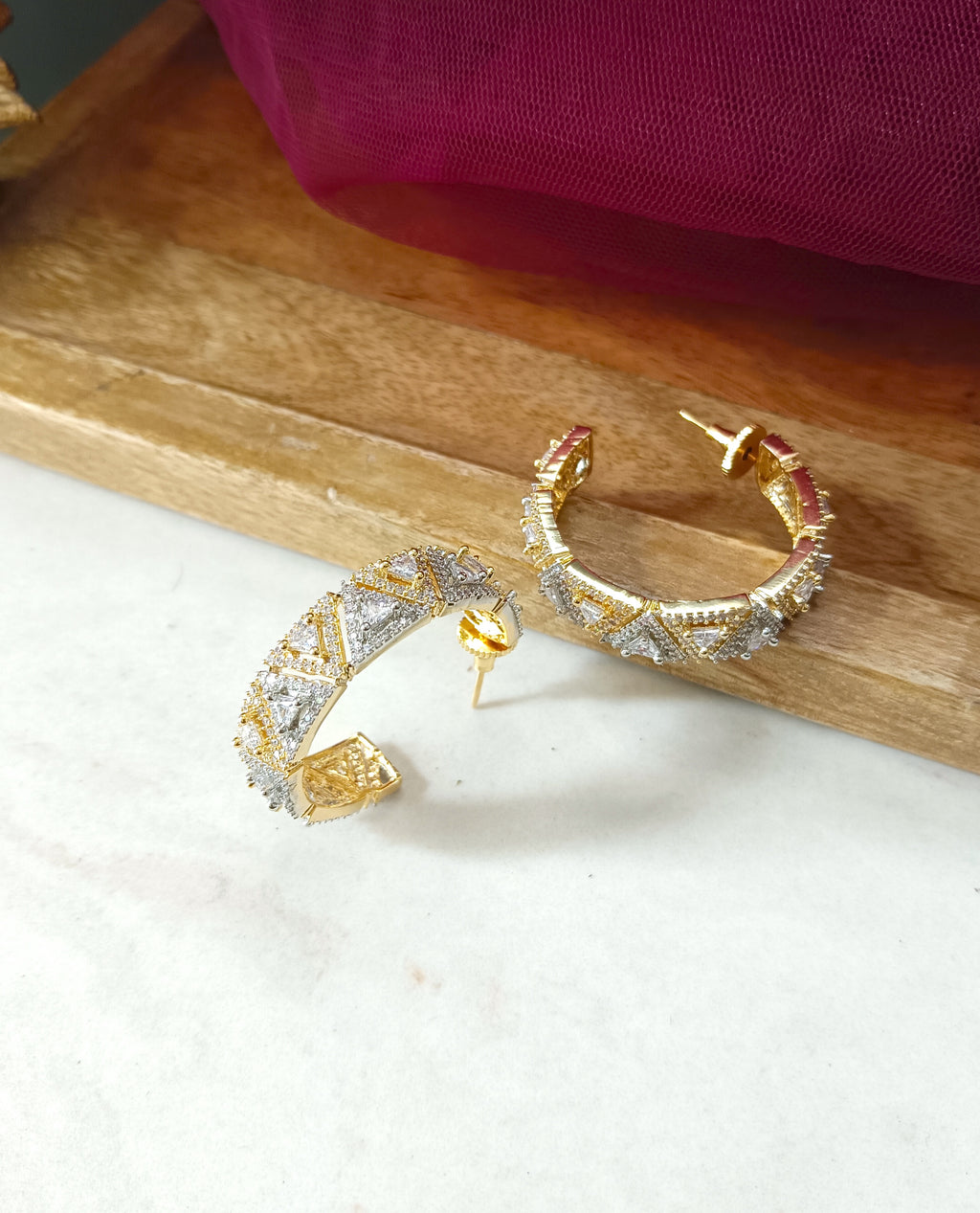 Maria Diamond Statement Hoops