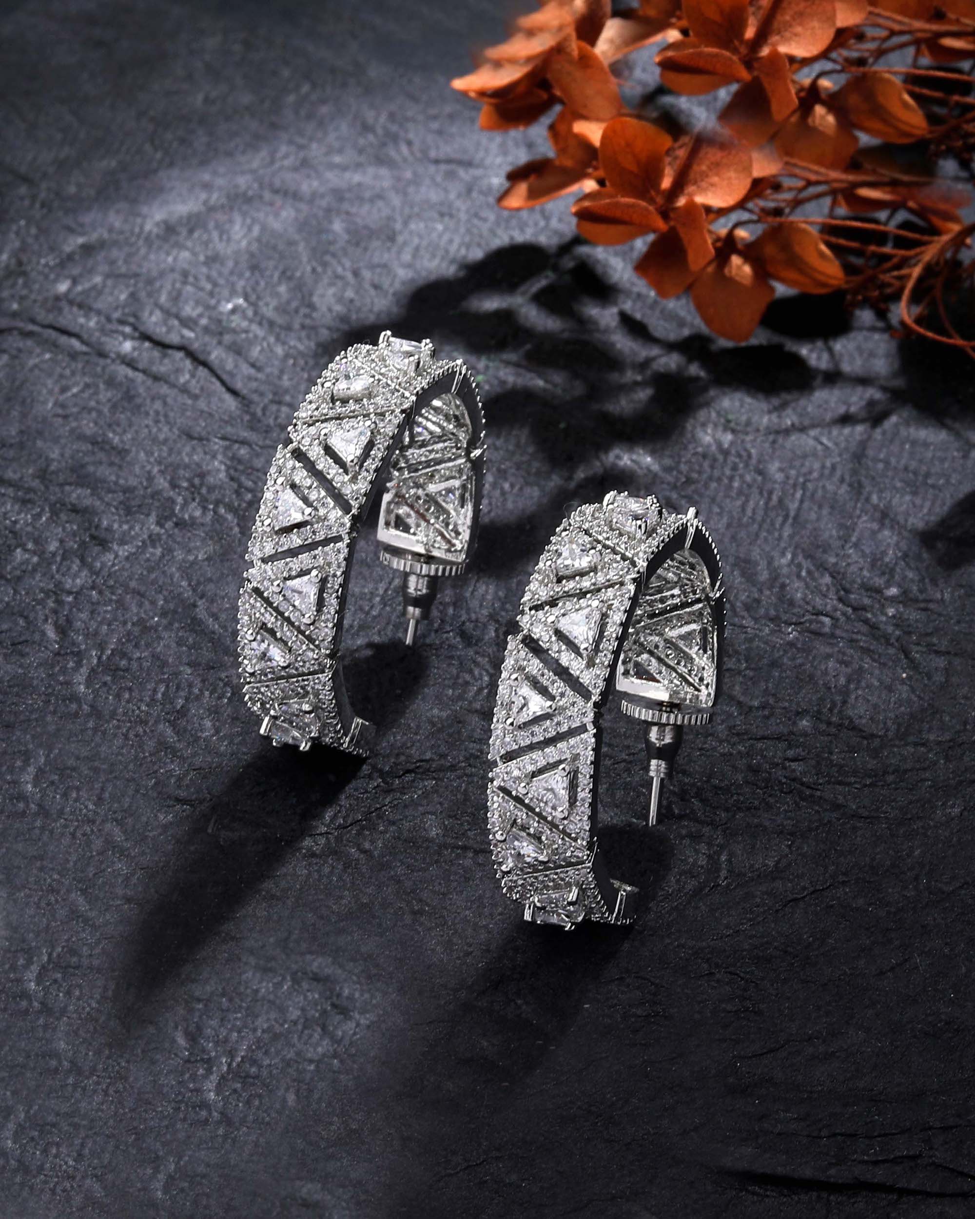 Maria Diamond Statement Hoops