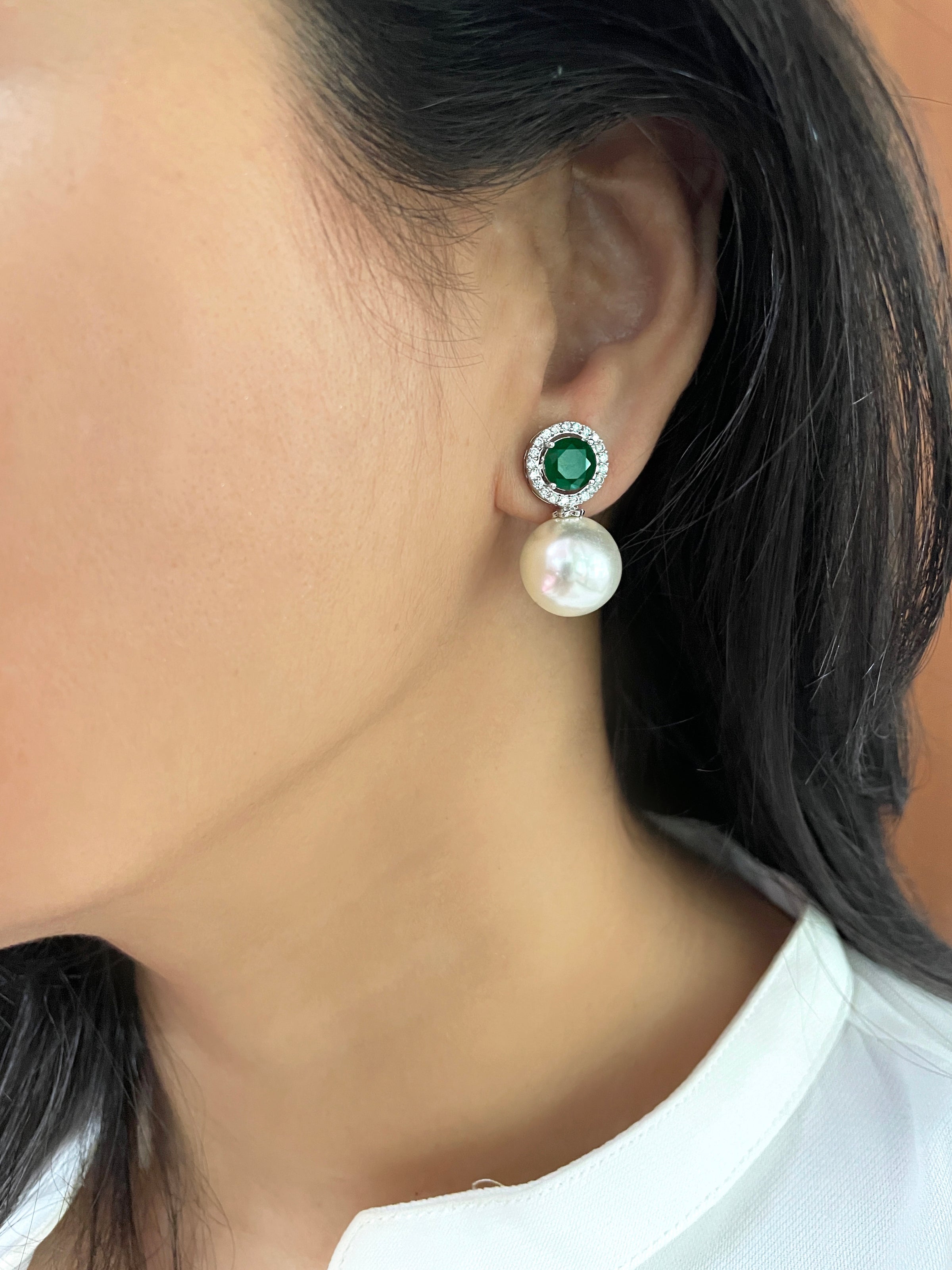 La Perle Solitaire Pearl Studs
