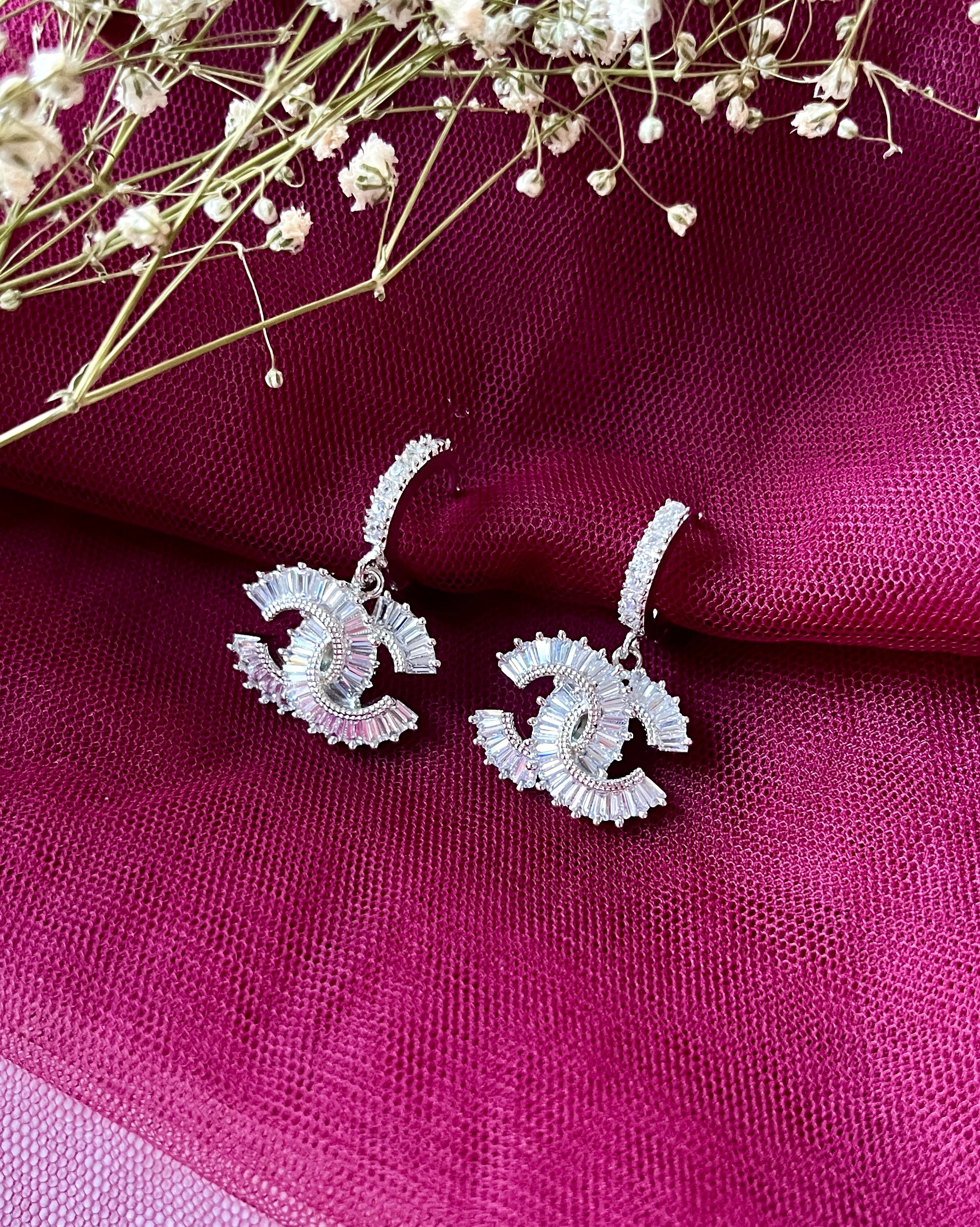 Intertwined C Inspired Diamond Dangles