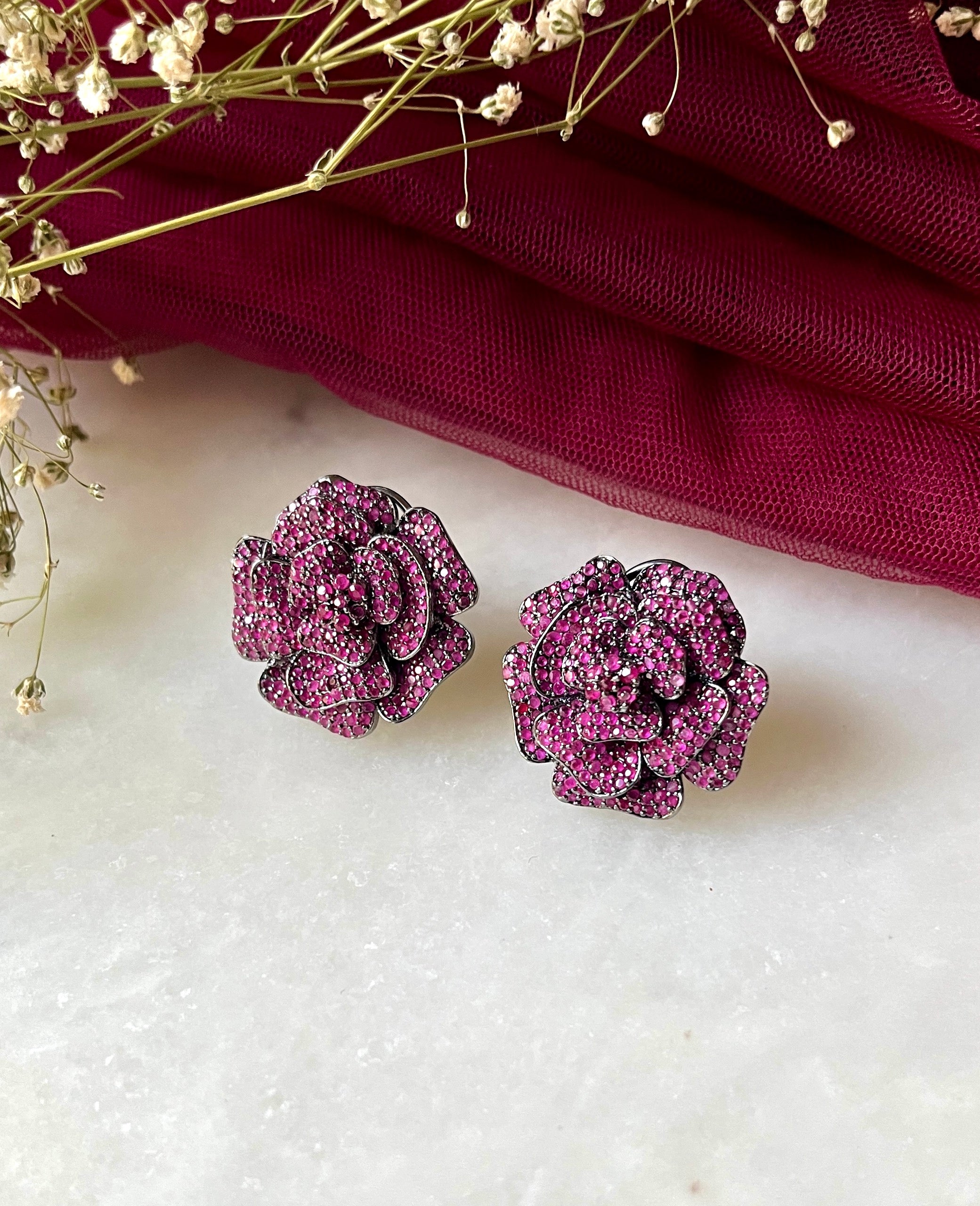 Rose Chic Floral Studs