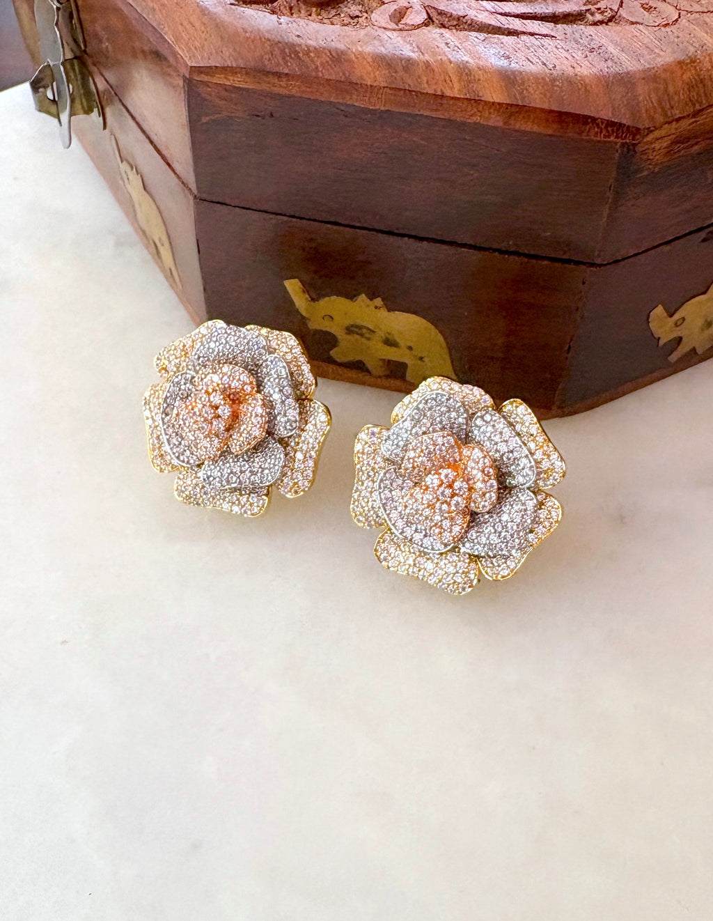 Rose Chic Floral Studs