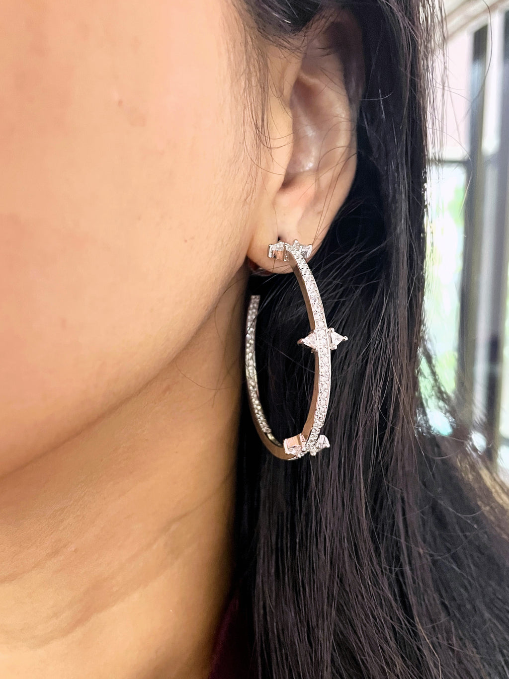 Skylar Diamond Hoops
