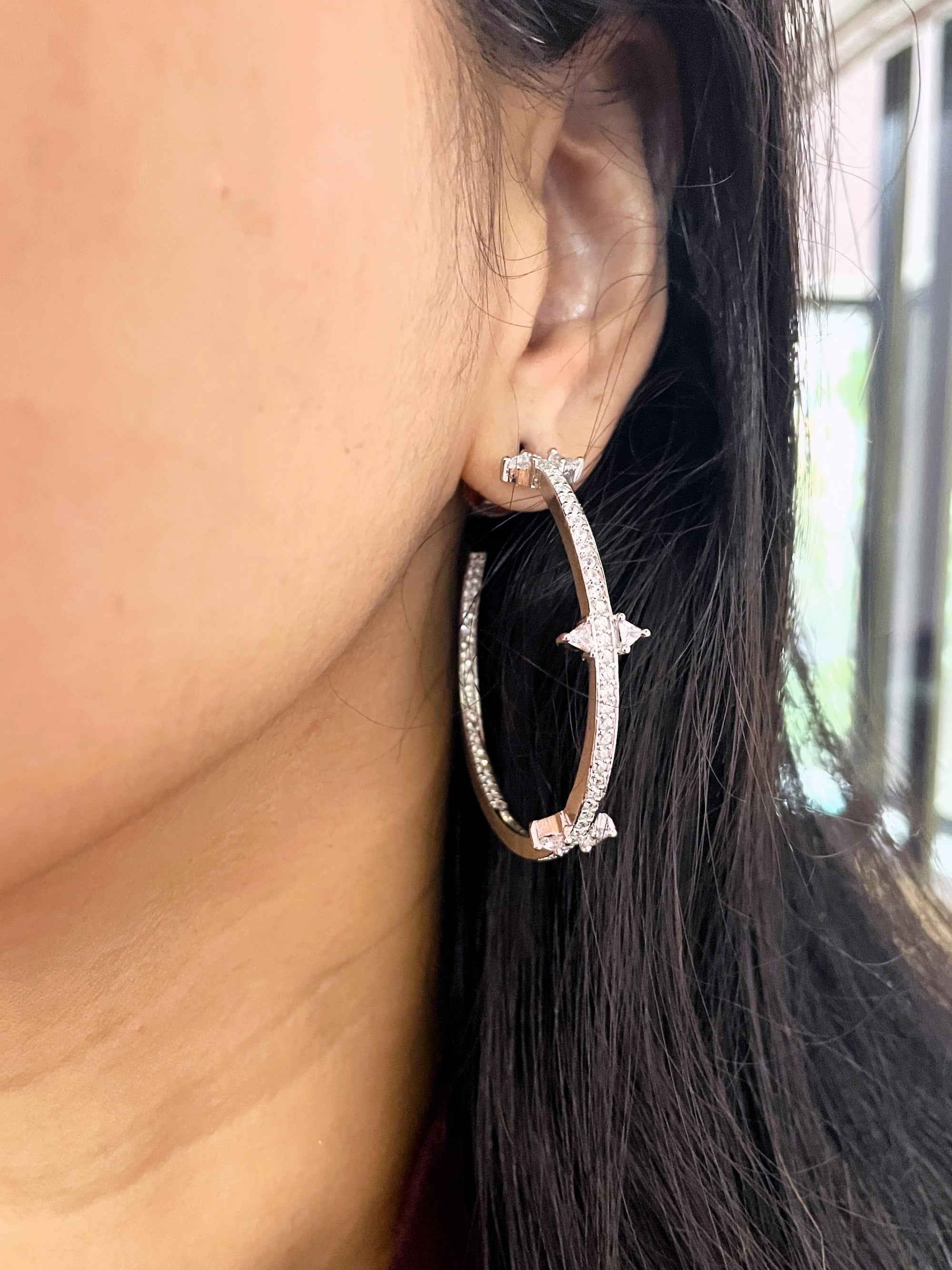 Skylar Diamond Hoops