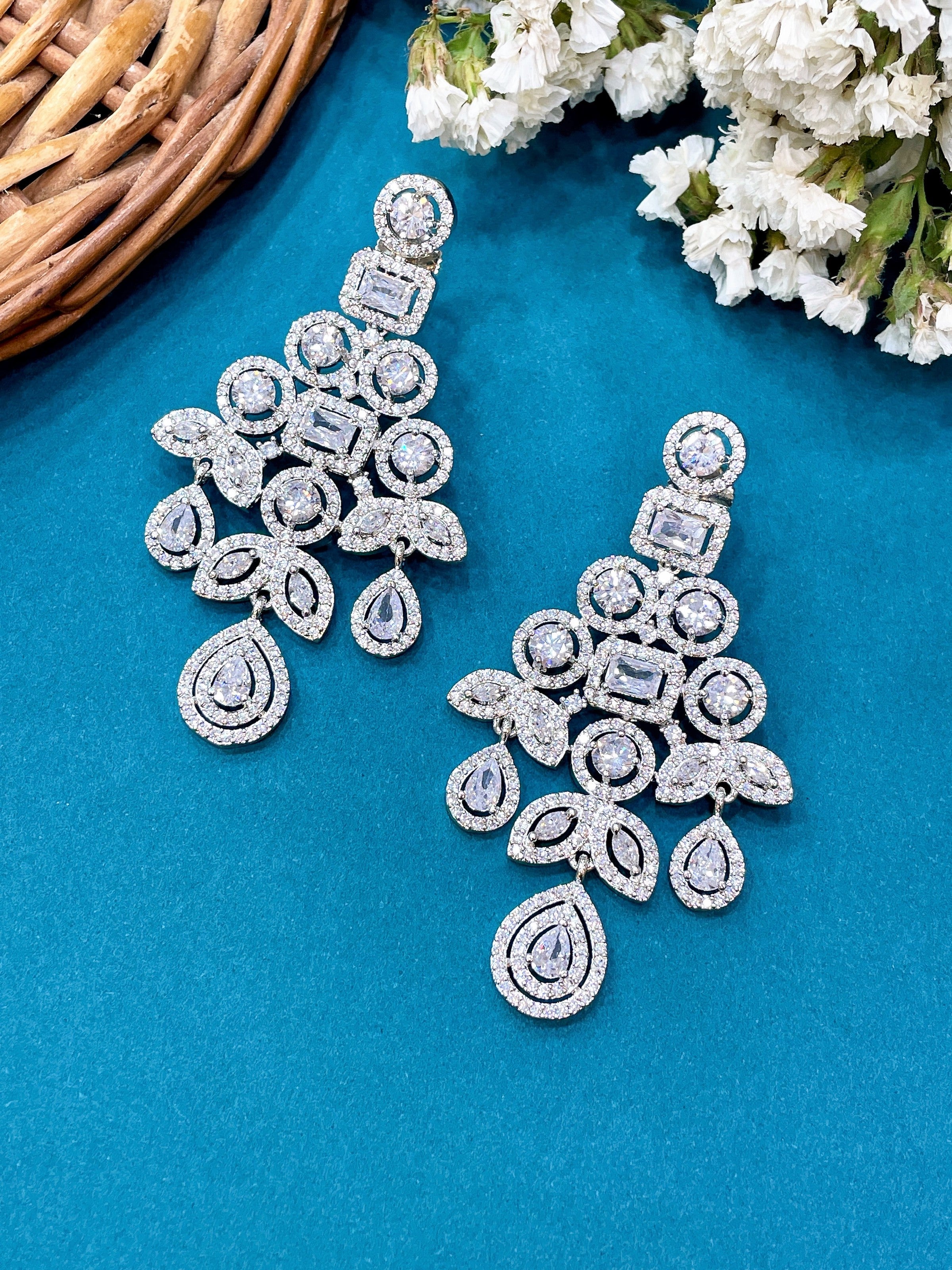 Mia Diamond Statement Earrings