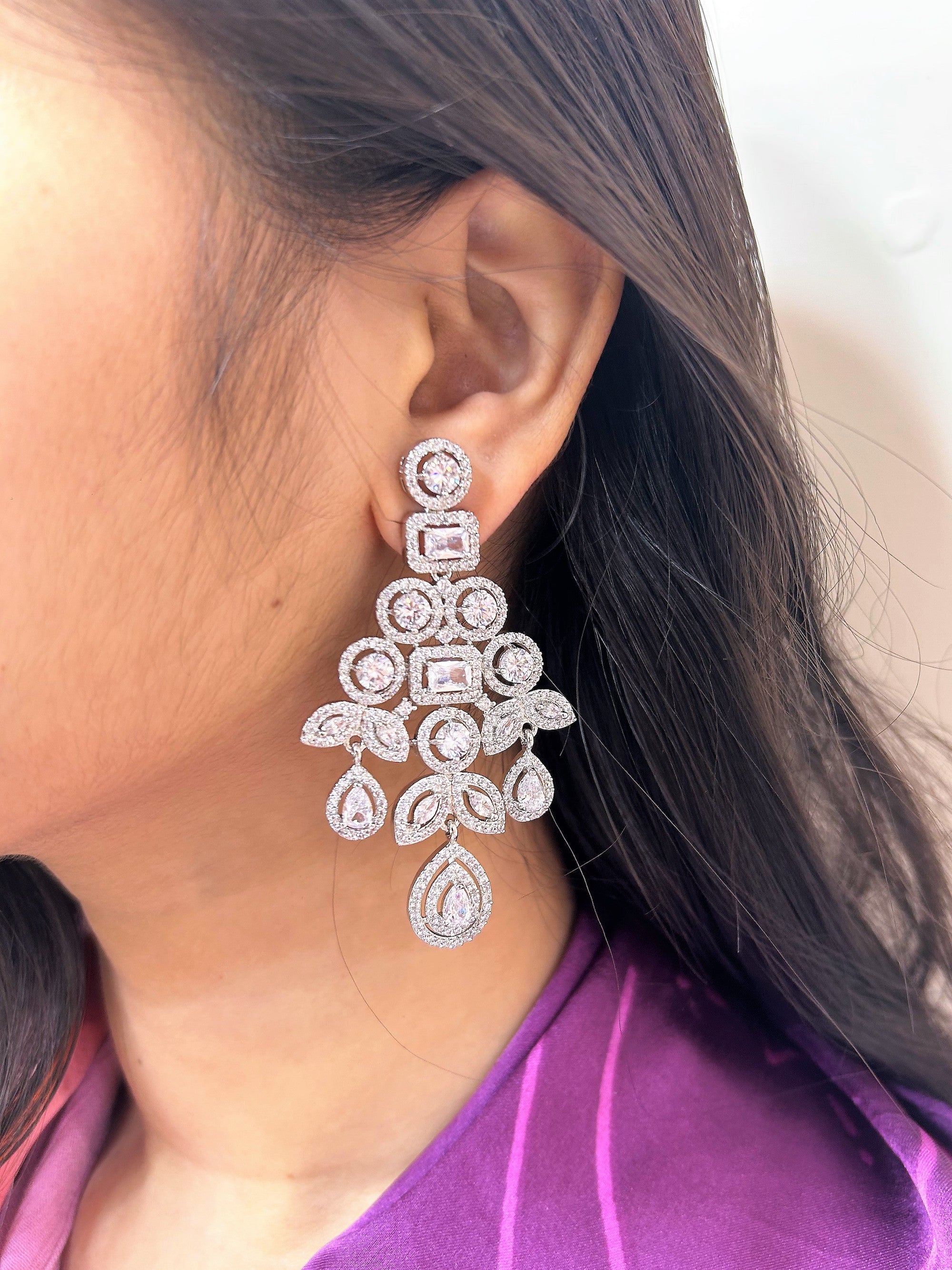 Mia Diamond Statement Earrings