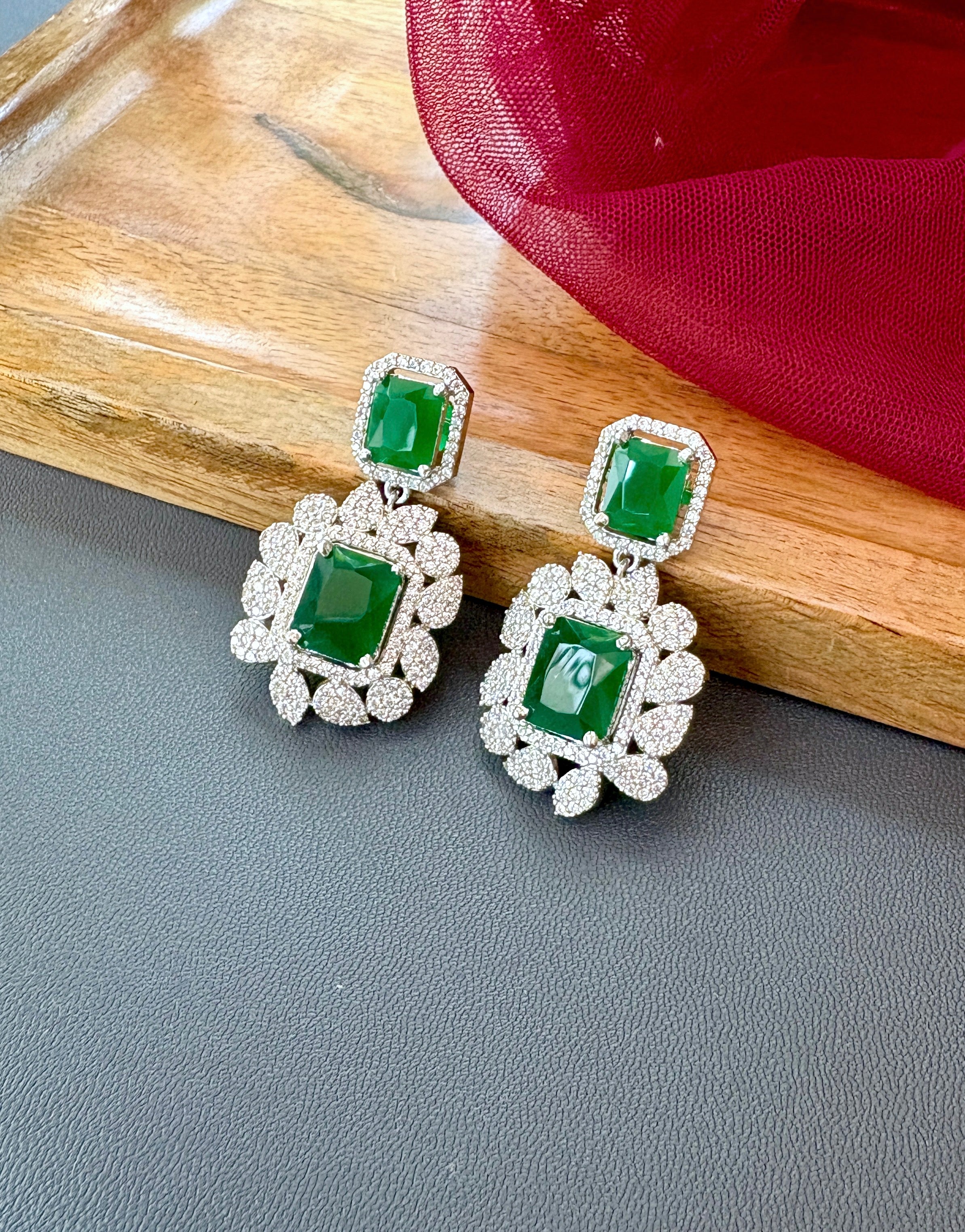 Willow Diamond Cluster Earrings