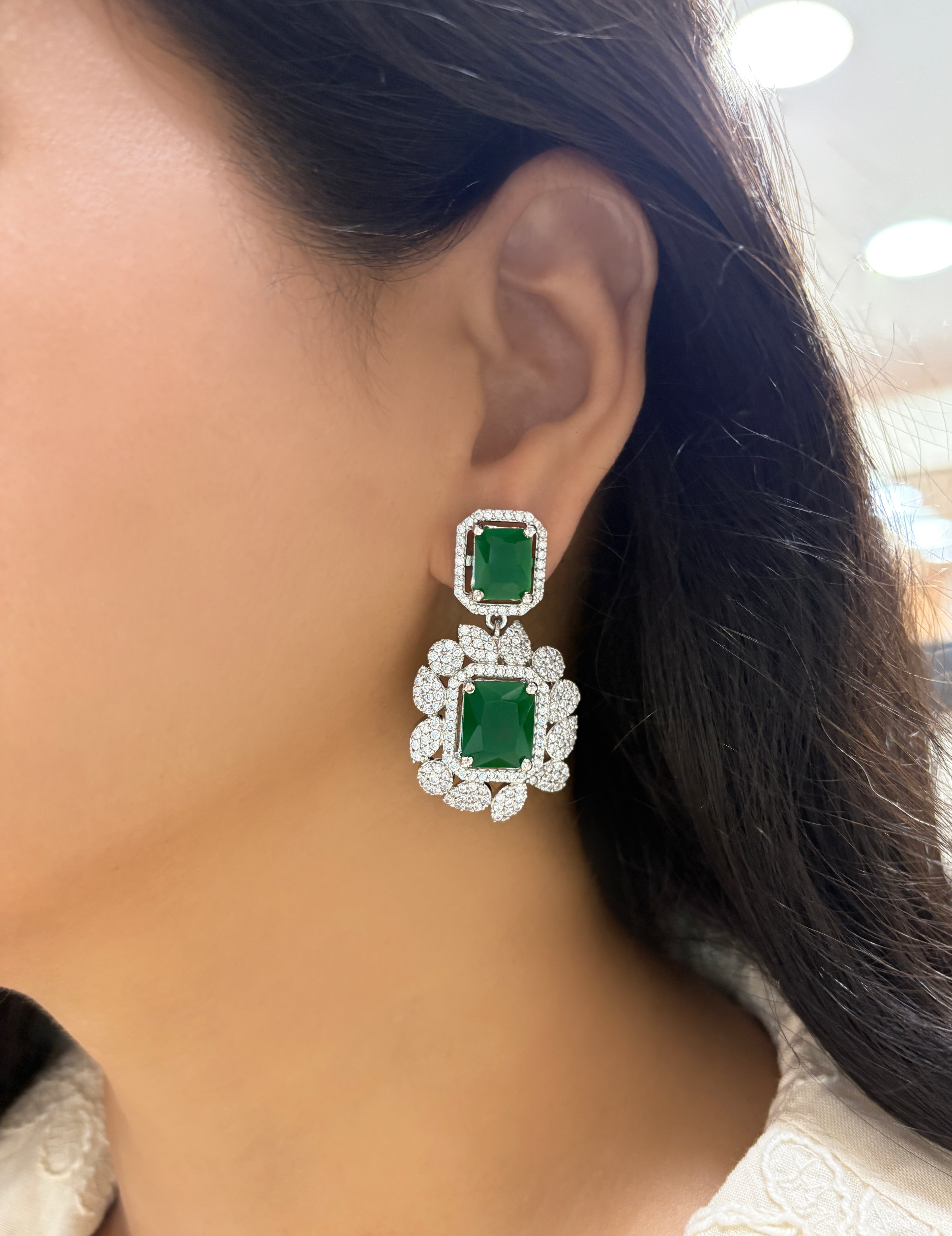 Willow Diamond Cluster Earrings