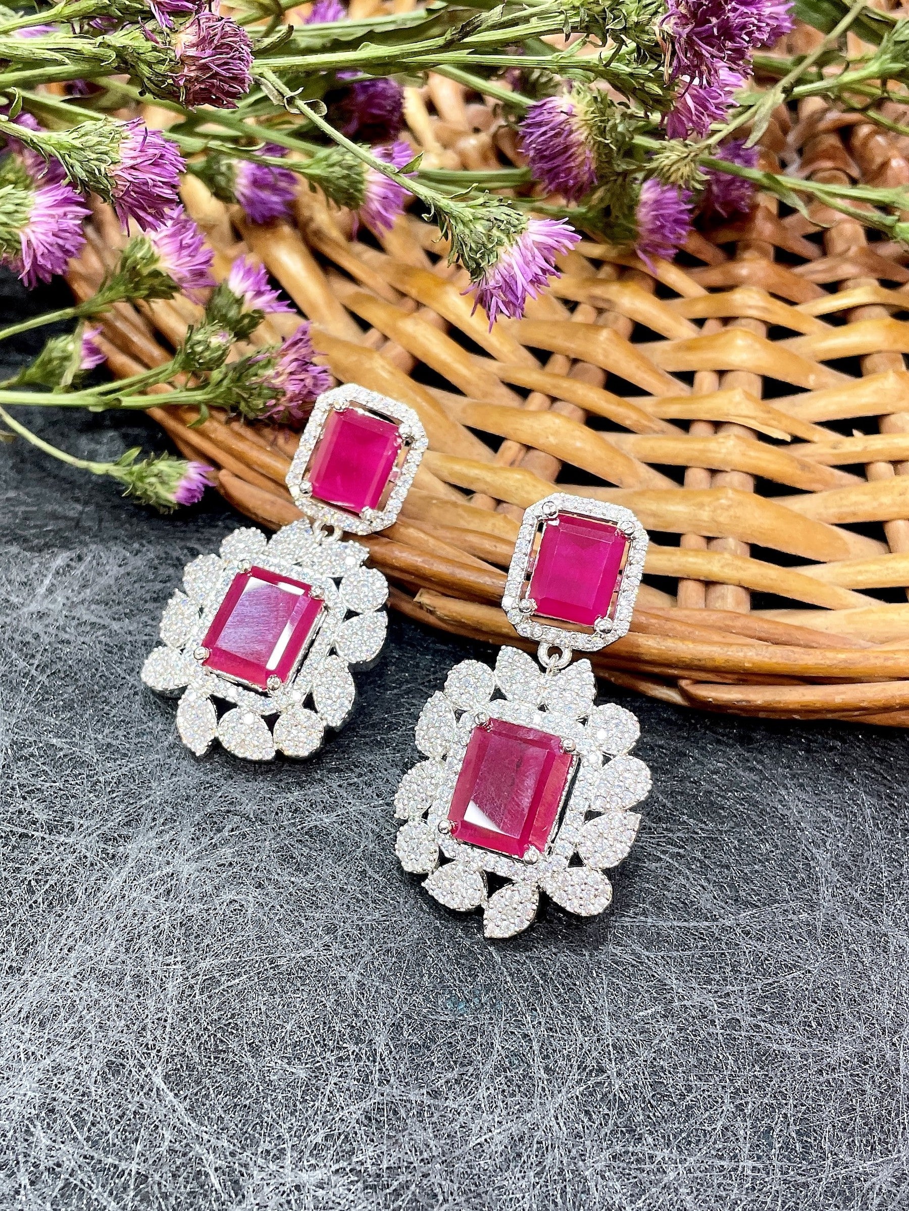 Willow Diamond Cluster Earrings
