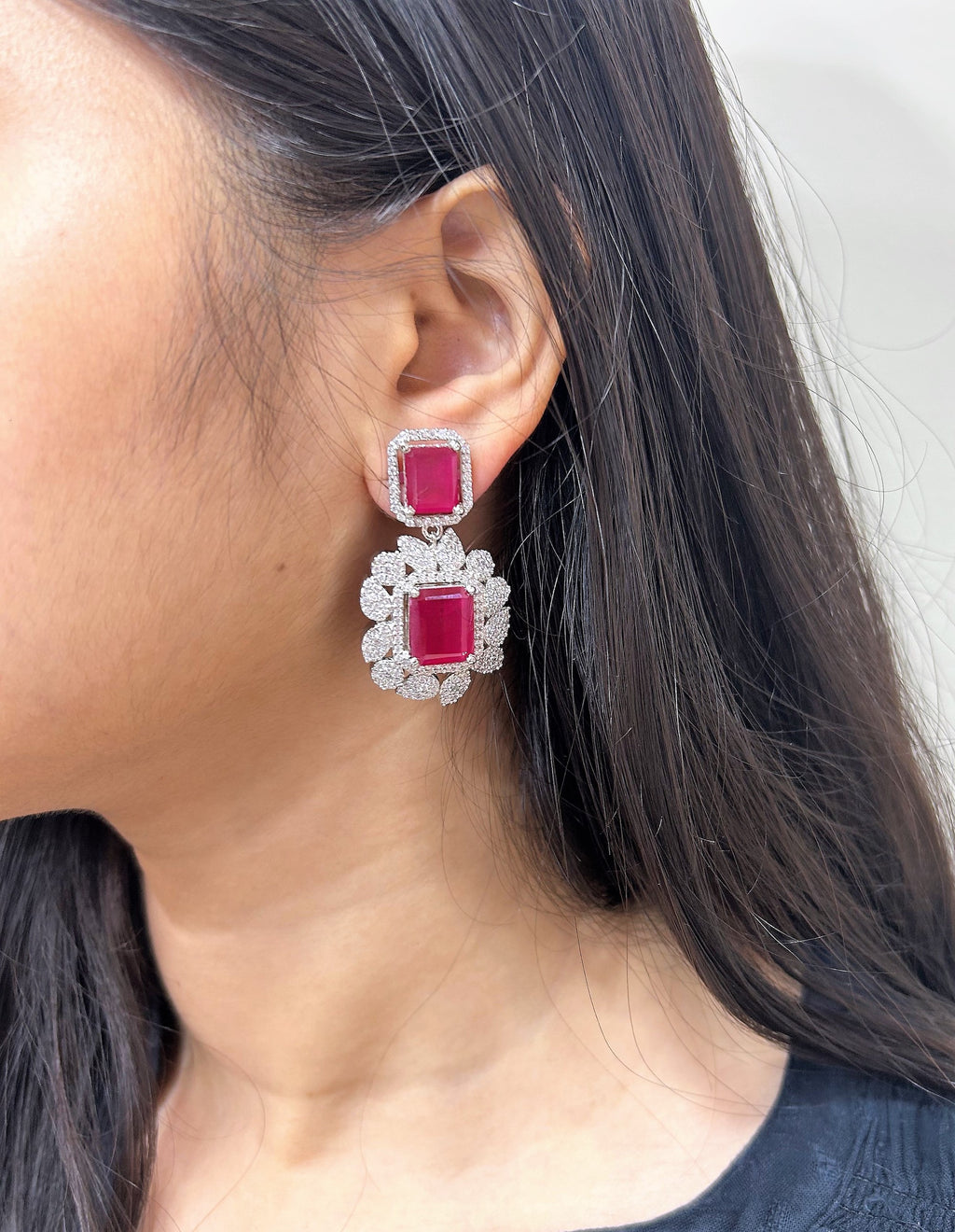 Willow Diamond Cluster Earrings