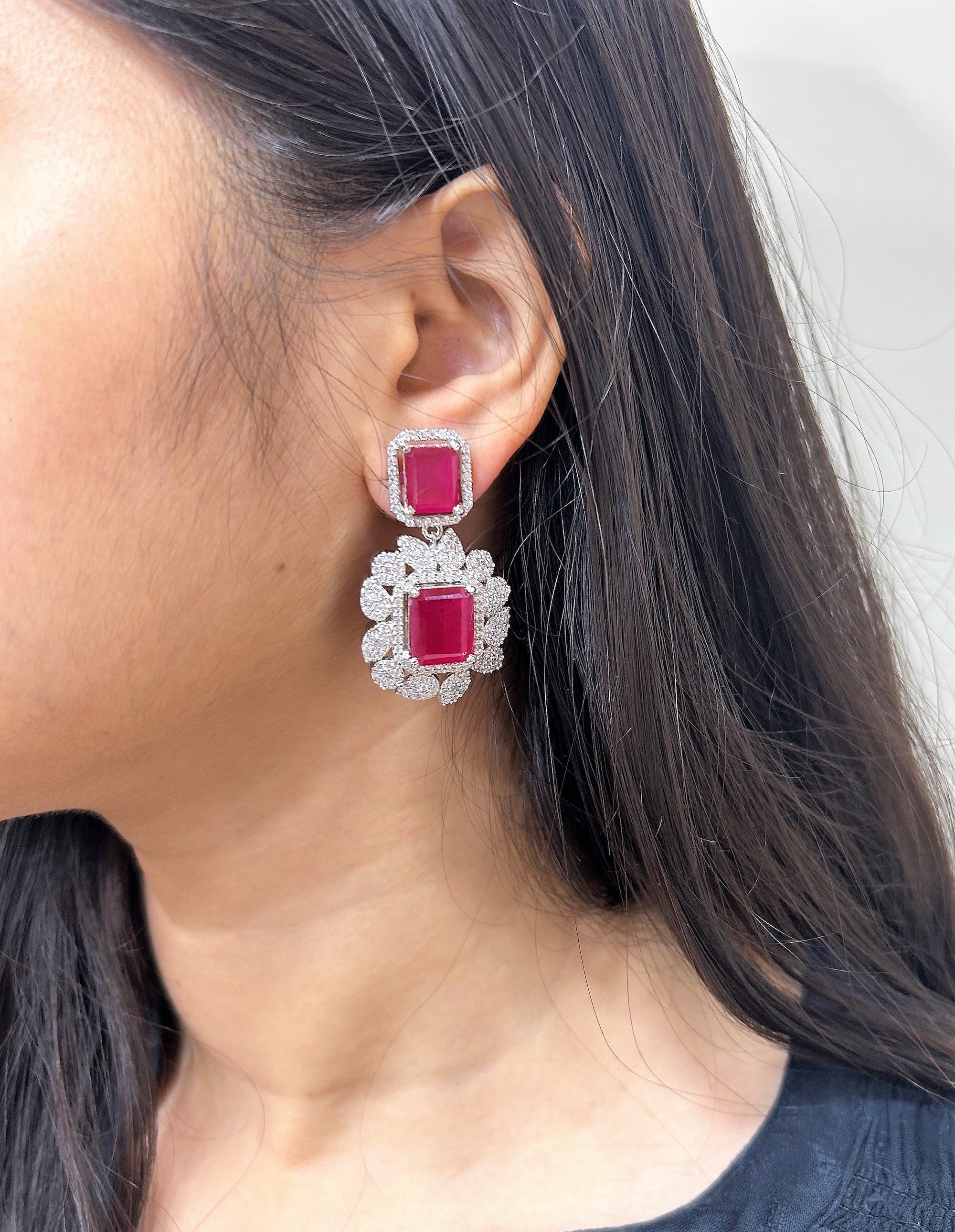 Willow Diamond Cluster Earrings
