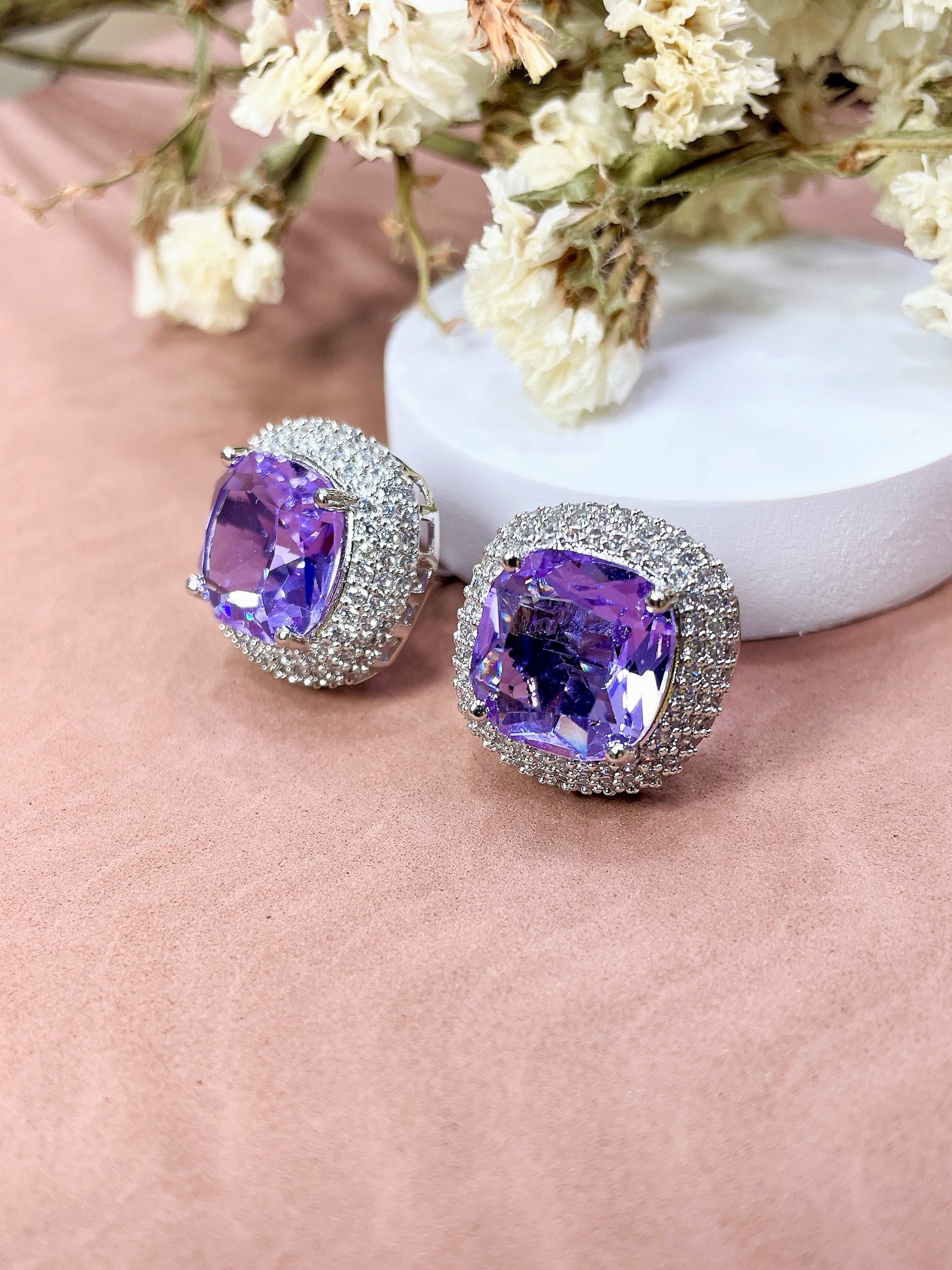 Cushion Diamond Studs
