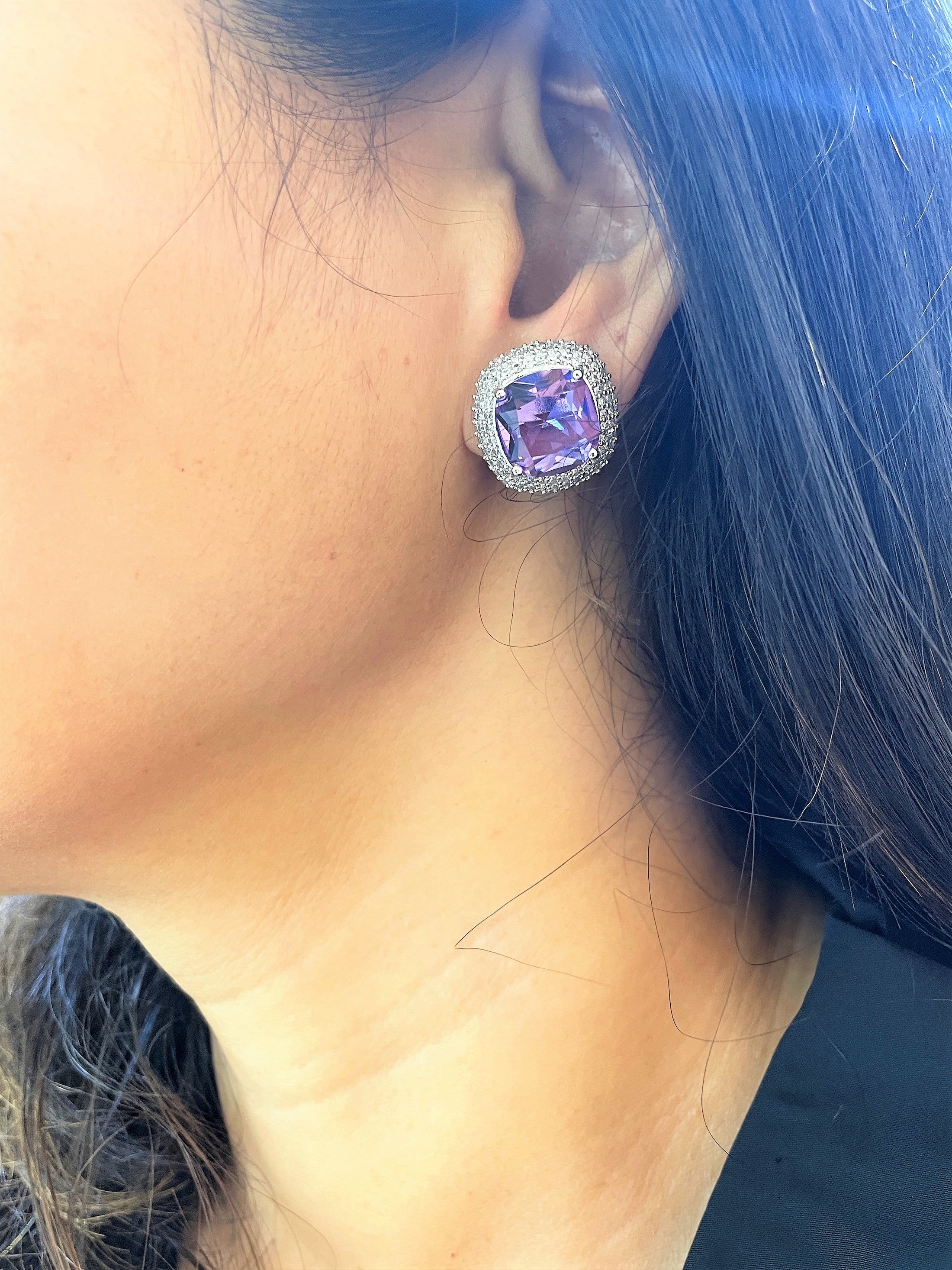 Cushion Diamond Studs