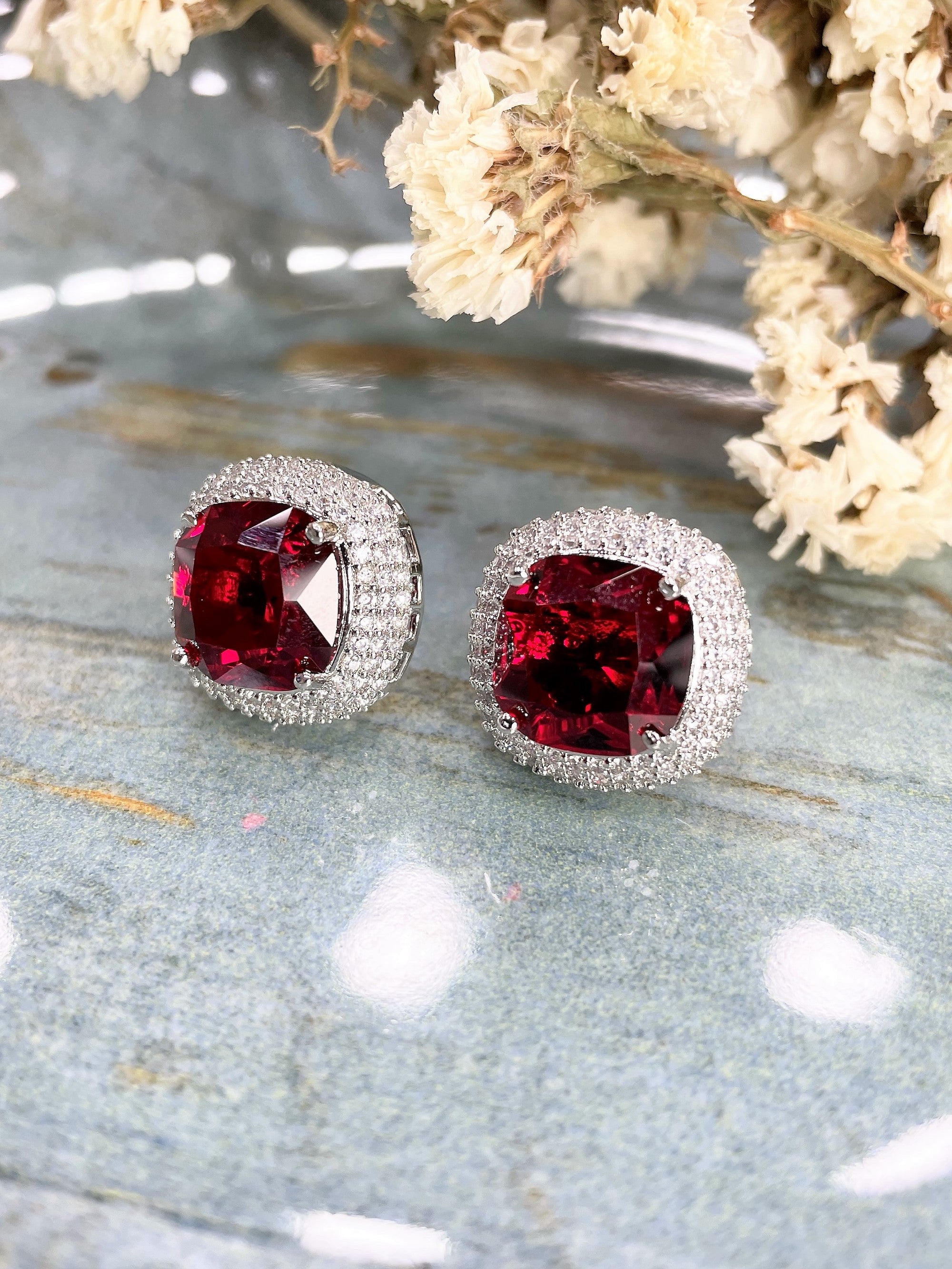 Cushion Diamond Studs