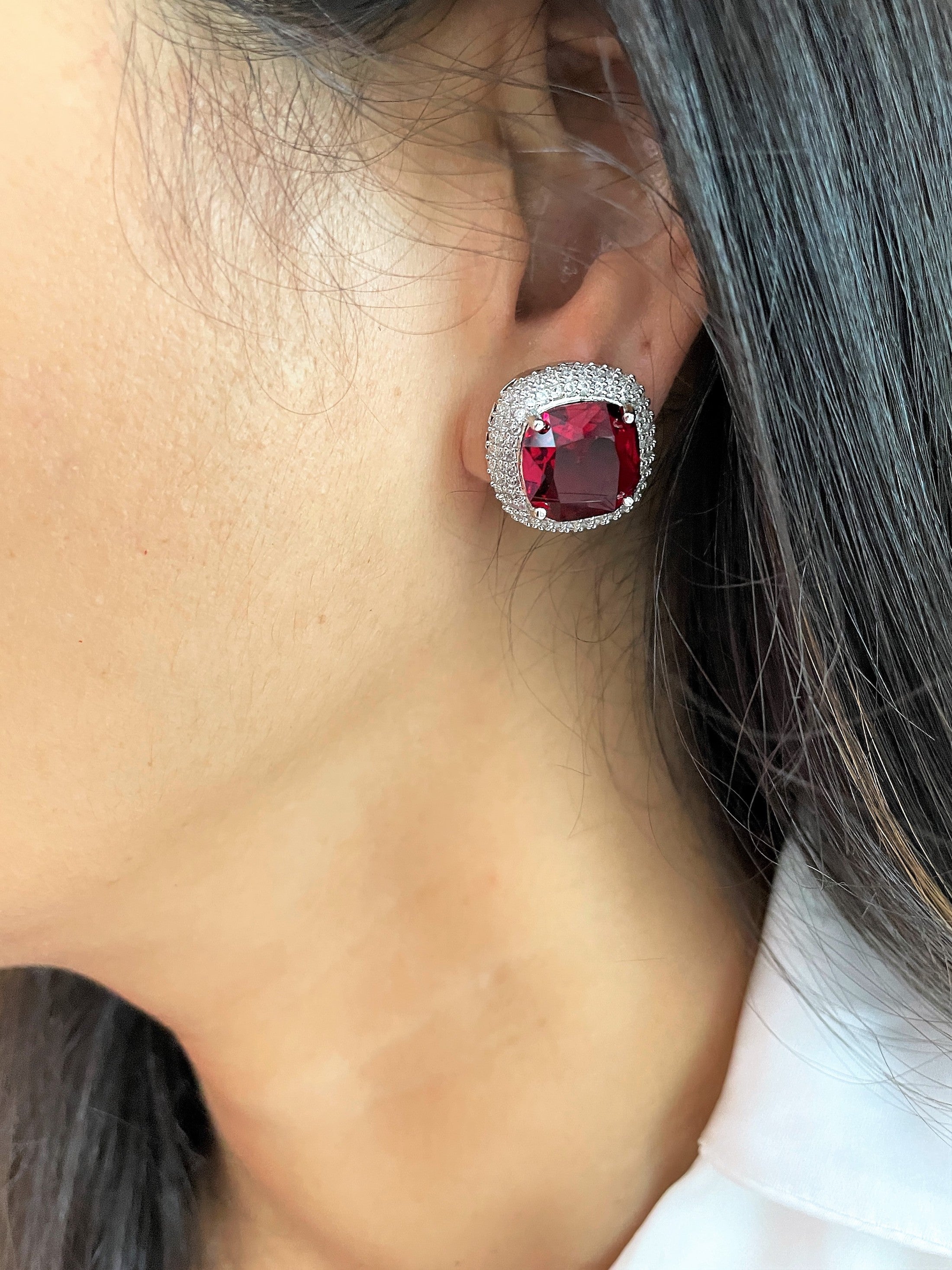 Cushion Diamond Studs