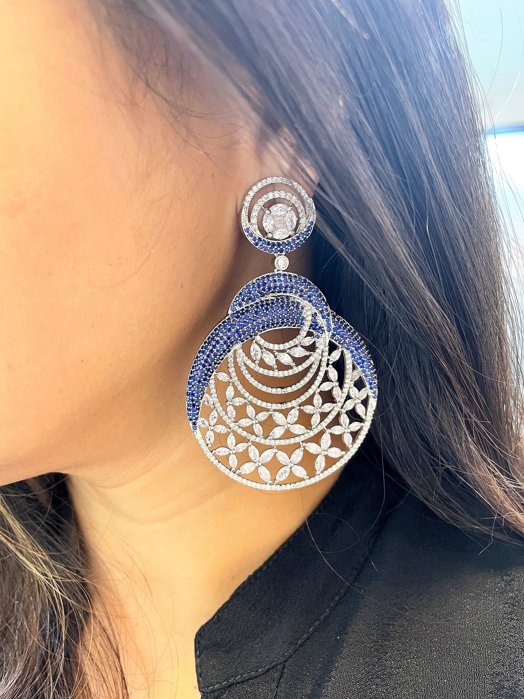 Renee Diamond Statement Earrings