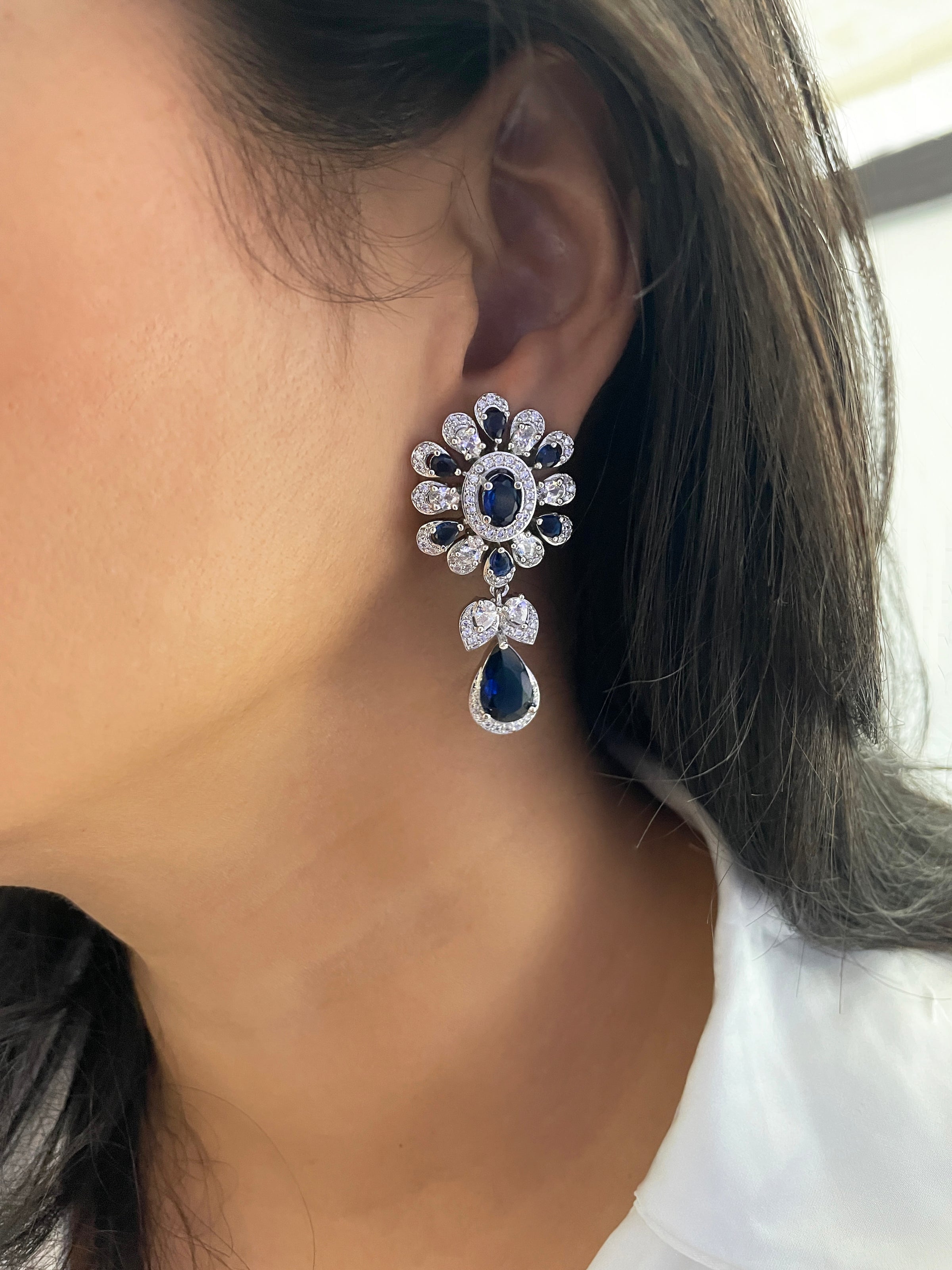Viviana Floral Diamond Earrings