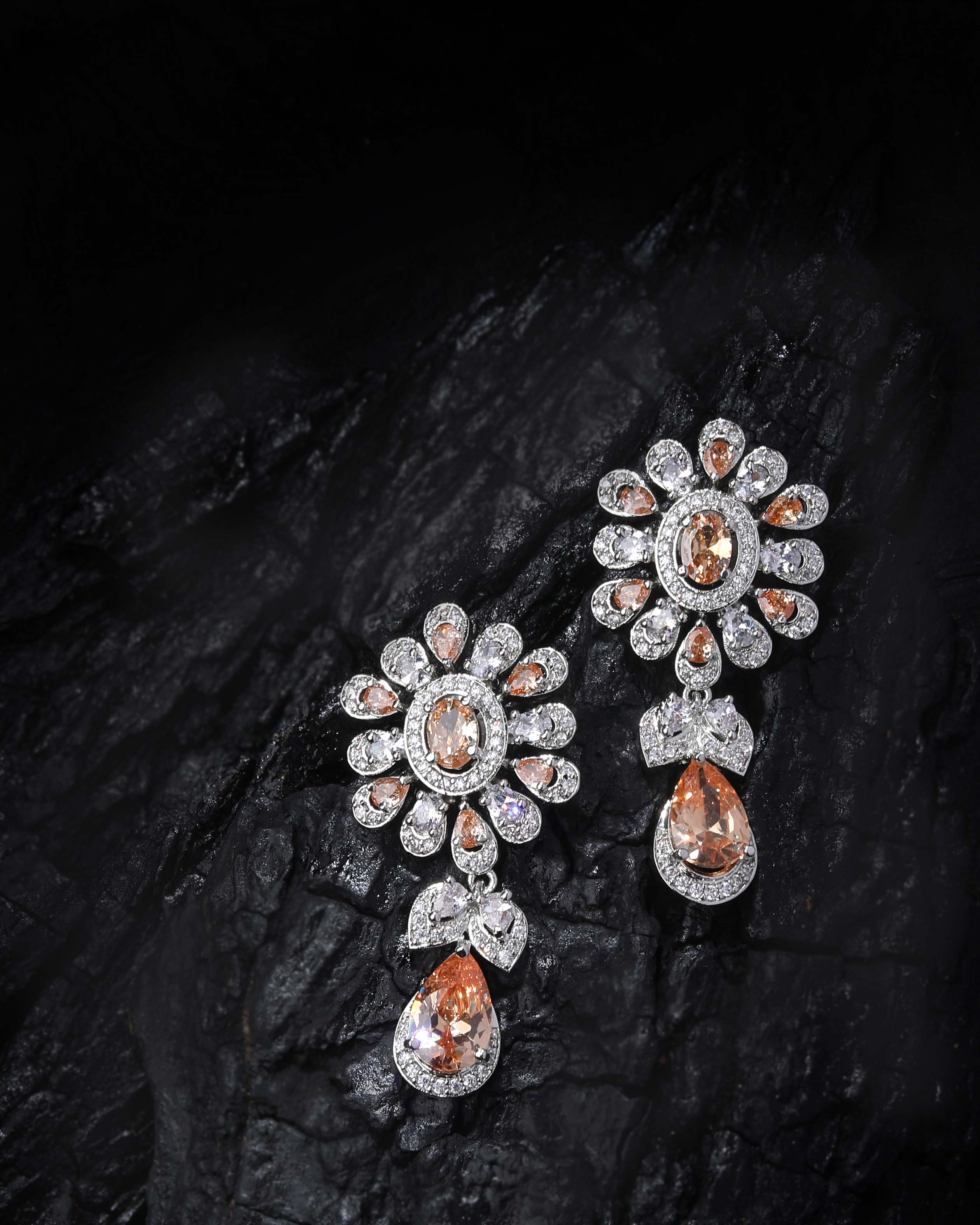 Viviana Floral Diamond Earrings