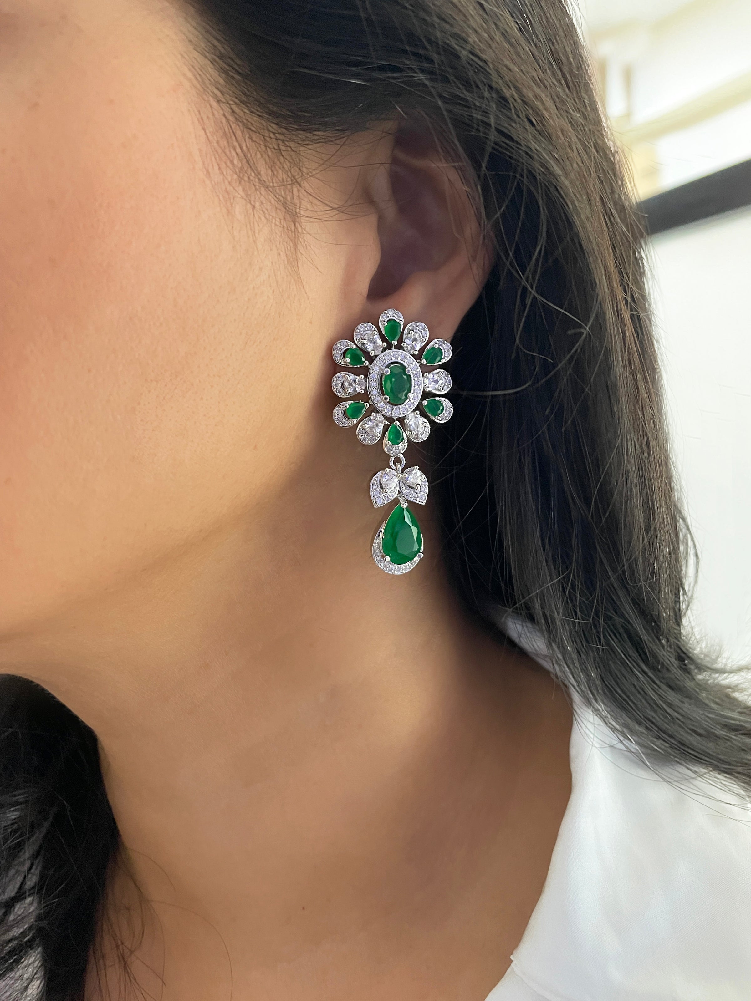 Viviana Floral Diamond Earrings