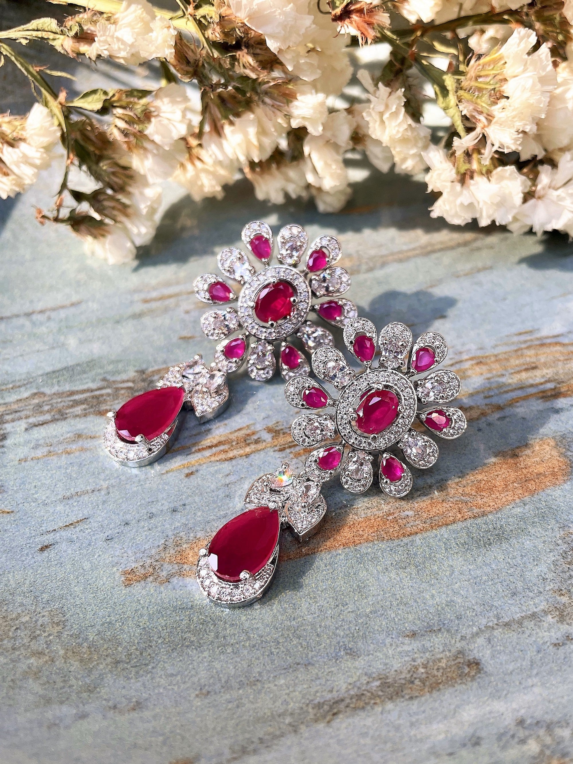 Viviana Floral Diamond Earrings