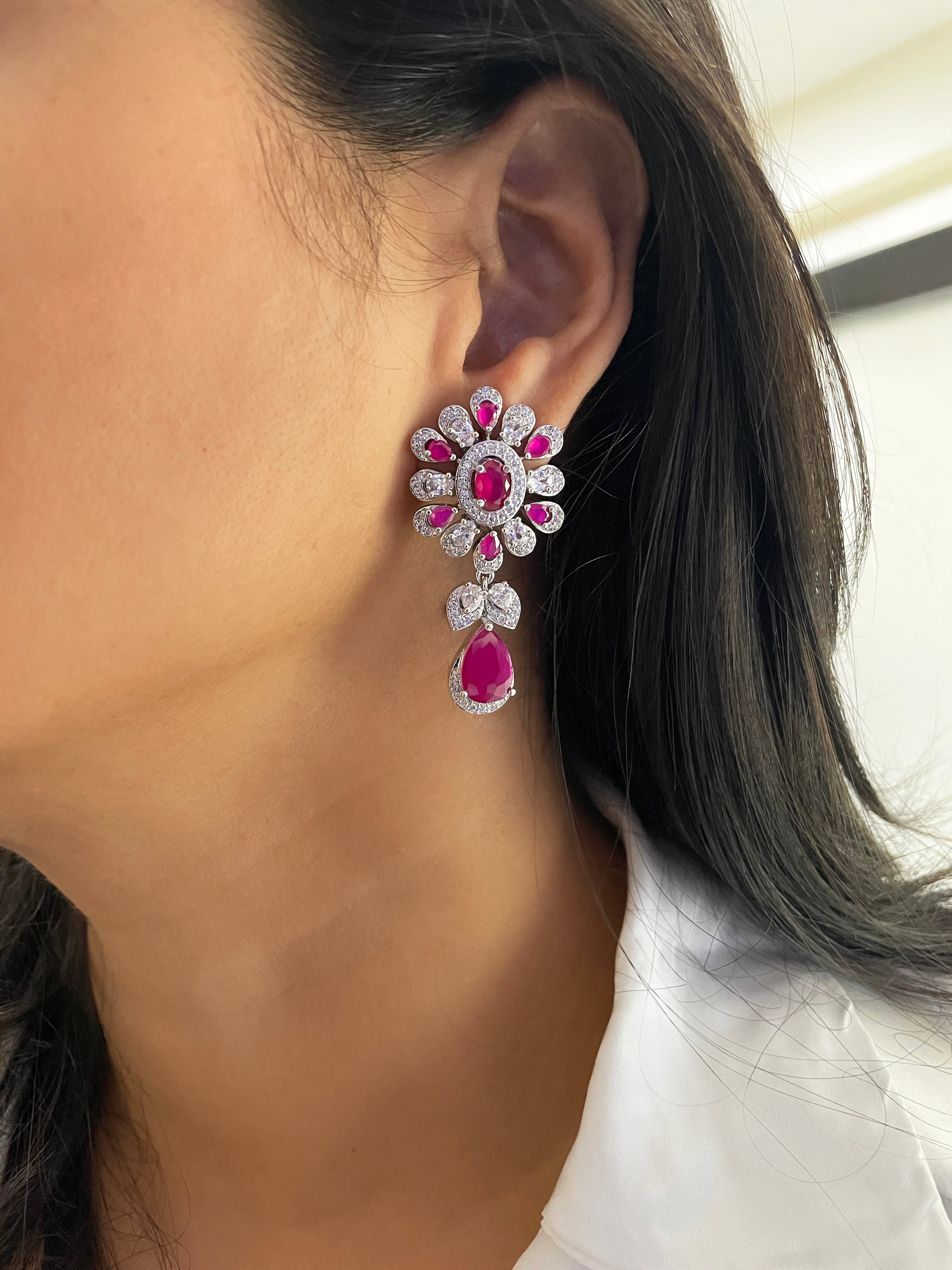 Viviana Floral Diamond Earrings