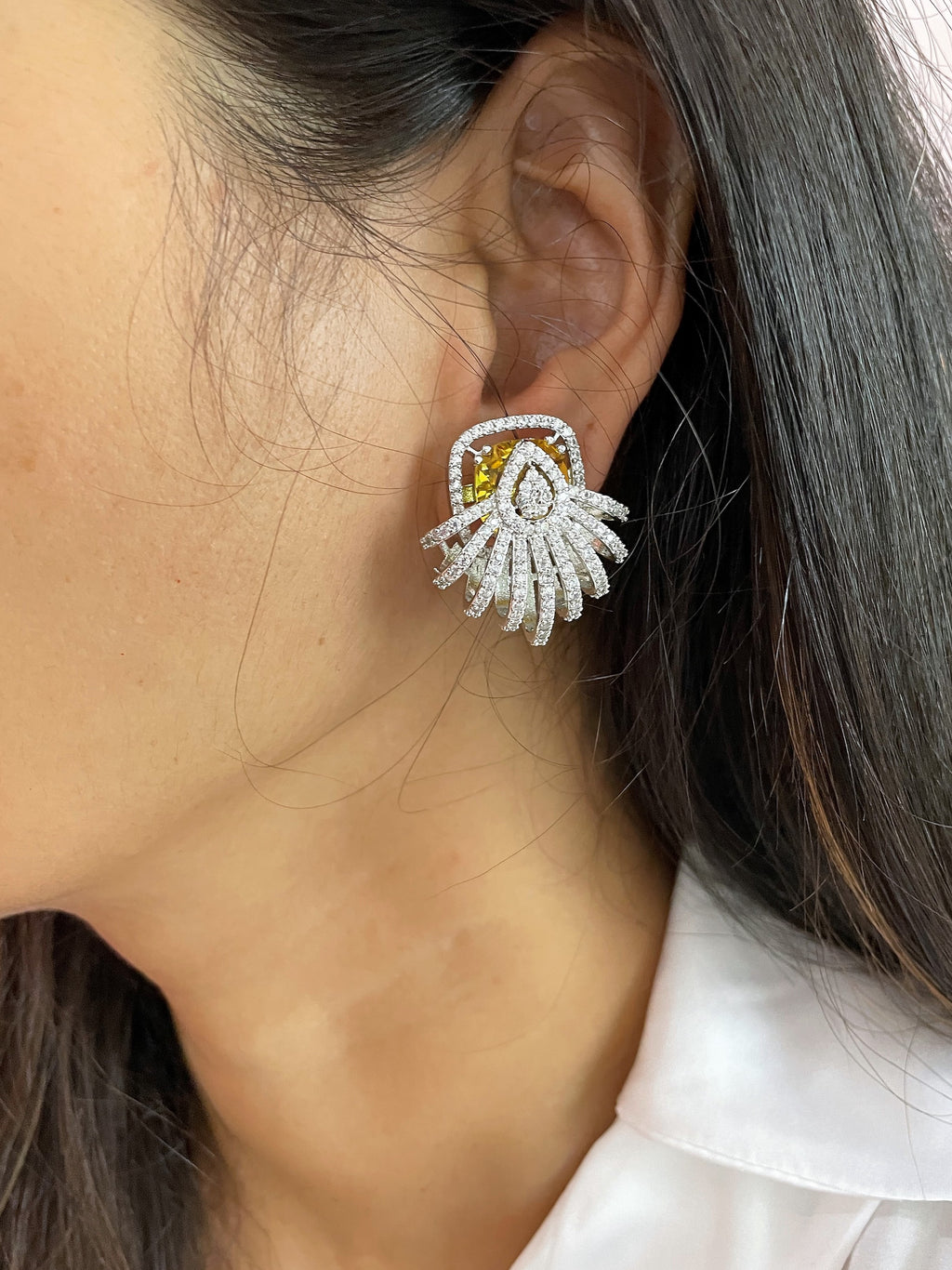 Fiona Diamond Designer Studs