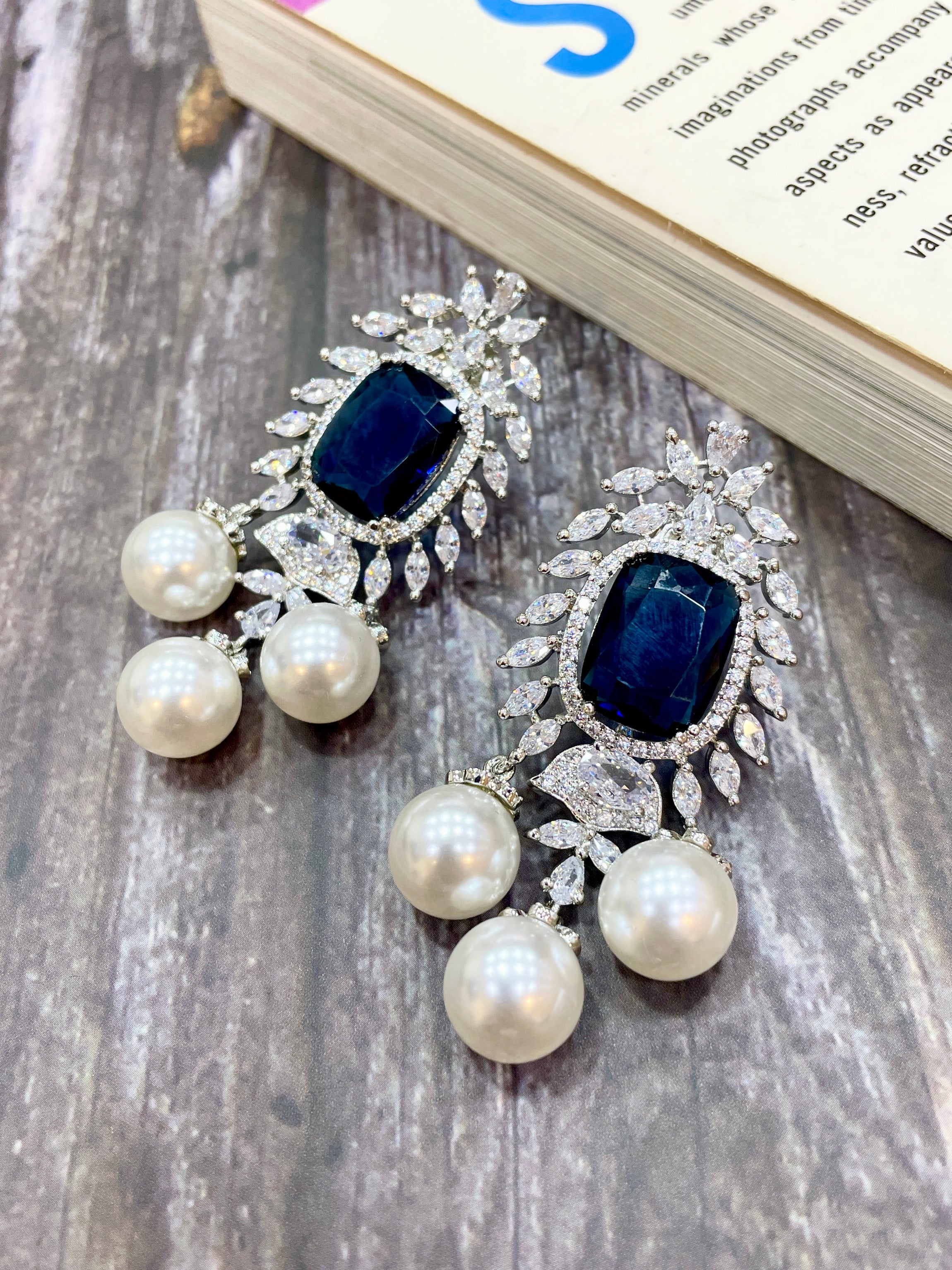 Yashi Diamond & Pearl Statement Earrings