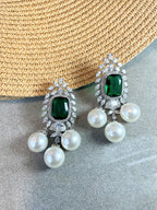 Yashi Diamond & Pearl Statement Earrings