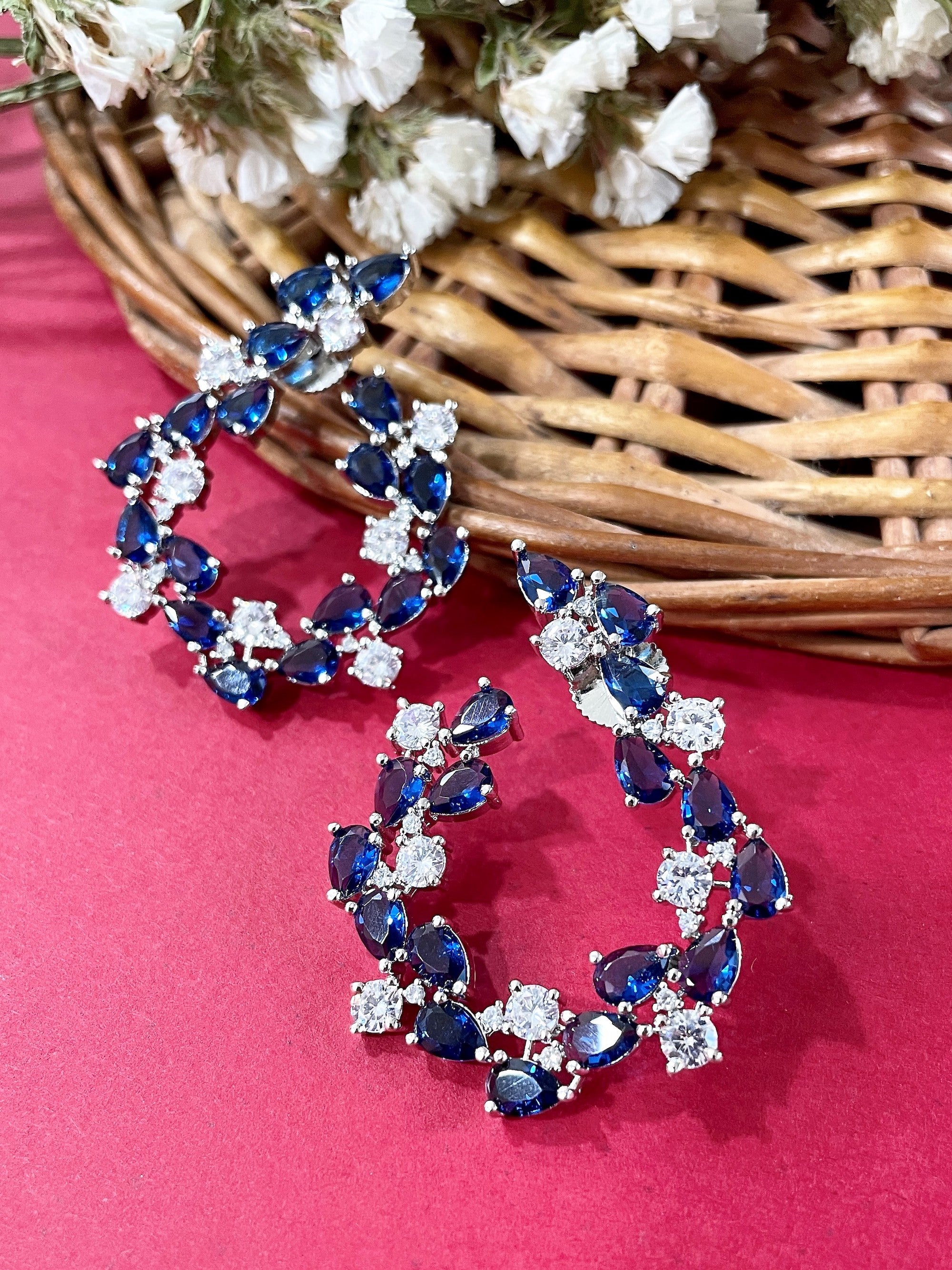 Sage Diamond & Colorstone Designer Studs