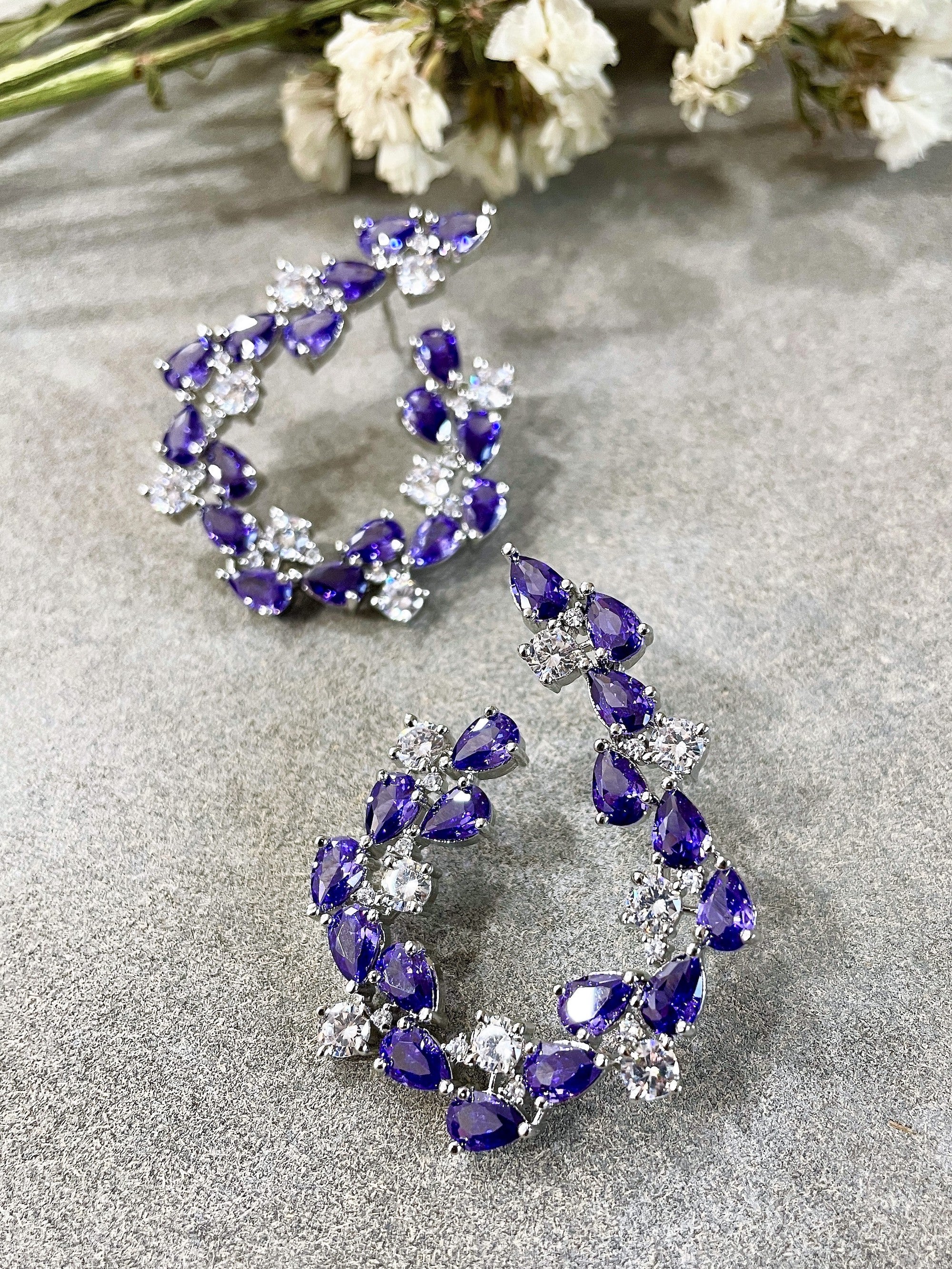 Sage Diamond & Colorstone Designer Studs