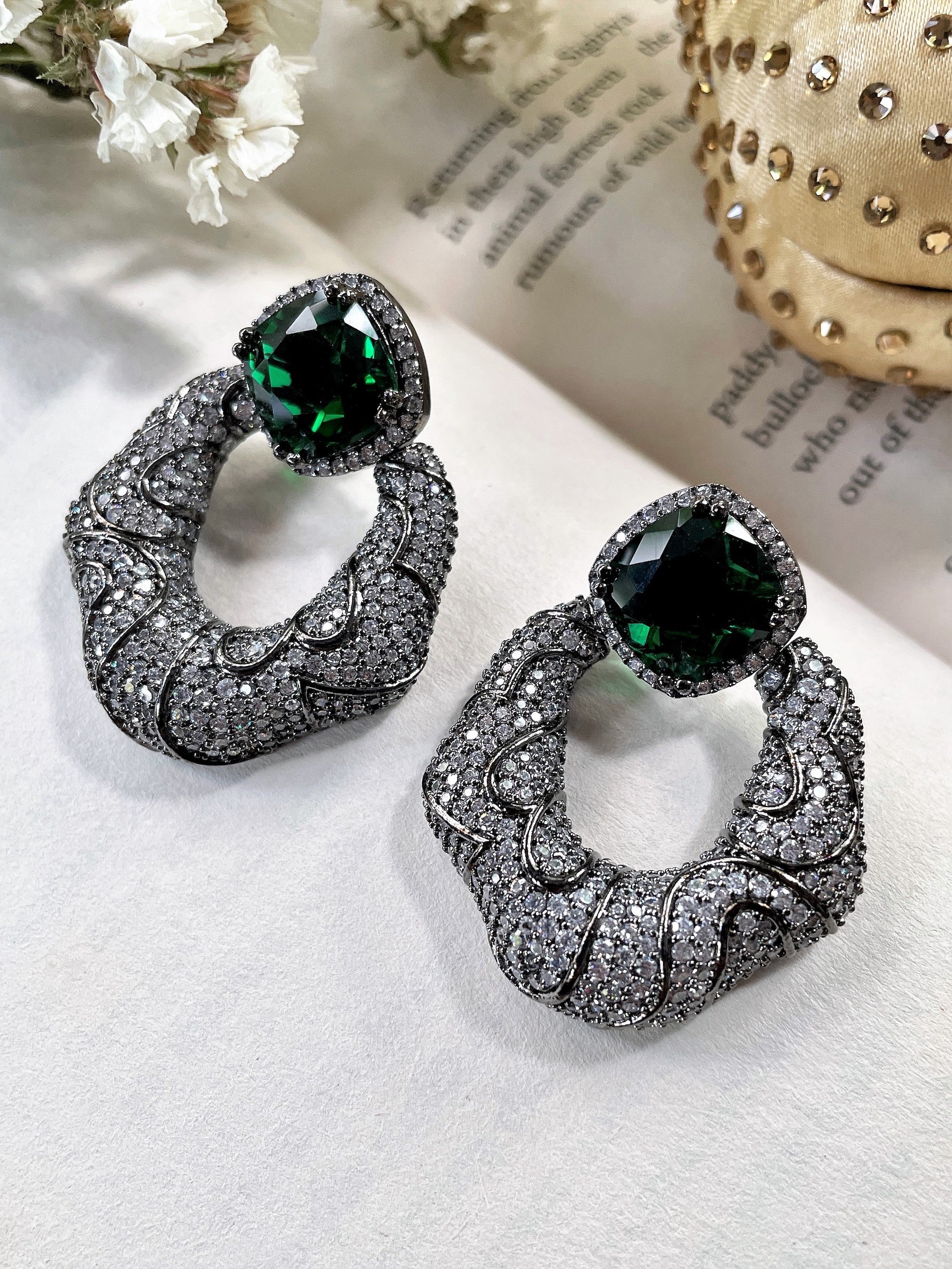 Orchid Diamond Designer Earrings