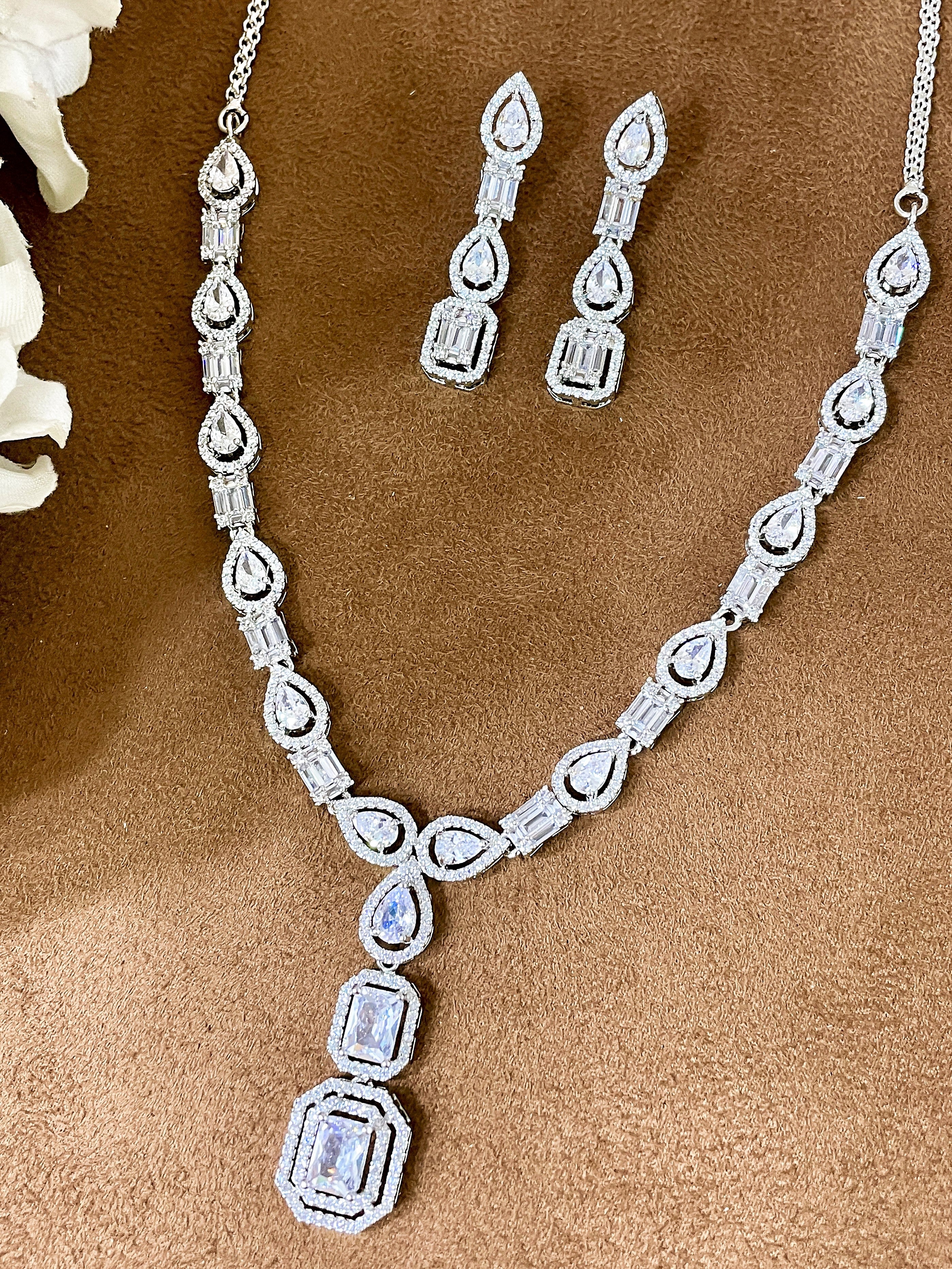 Autumn Diamond Lariat Necklace Set
