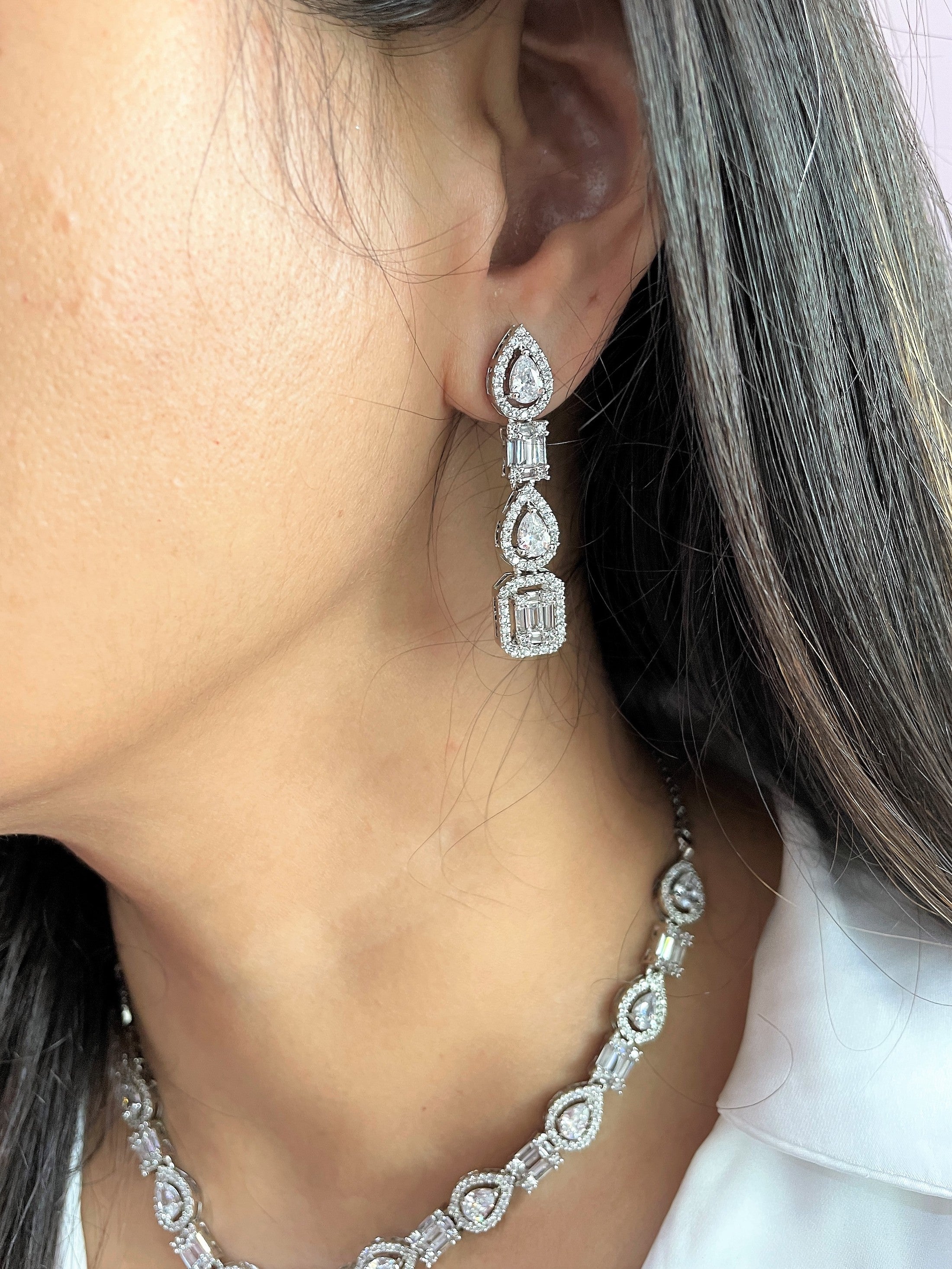 Autumn Diamond Lariat Necklace Set