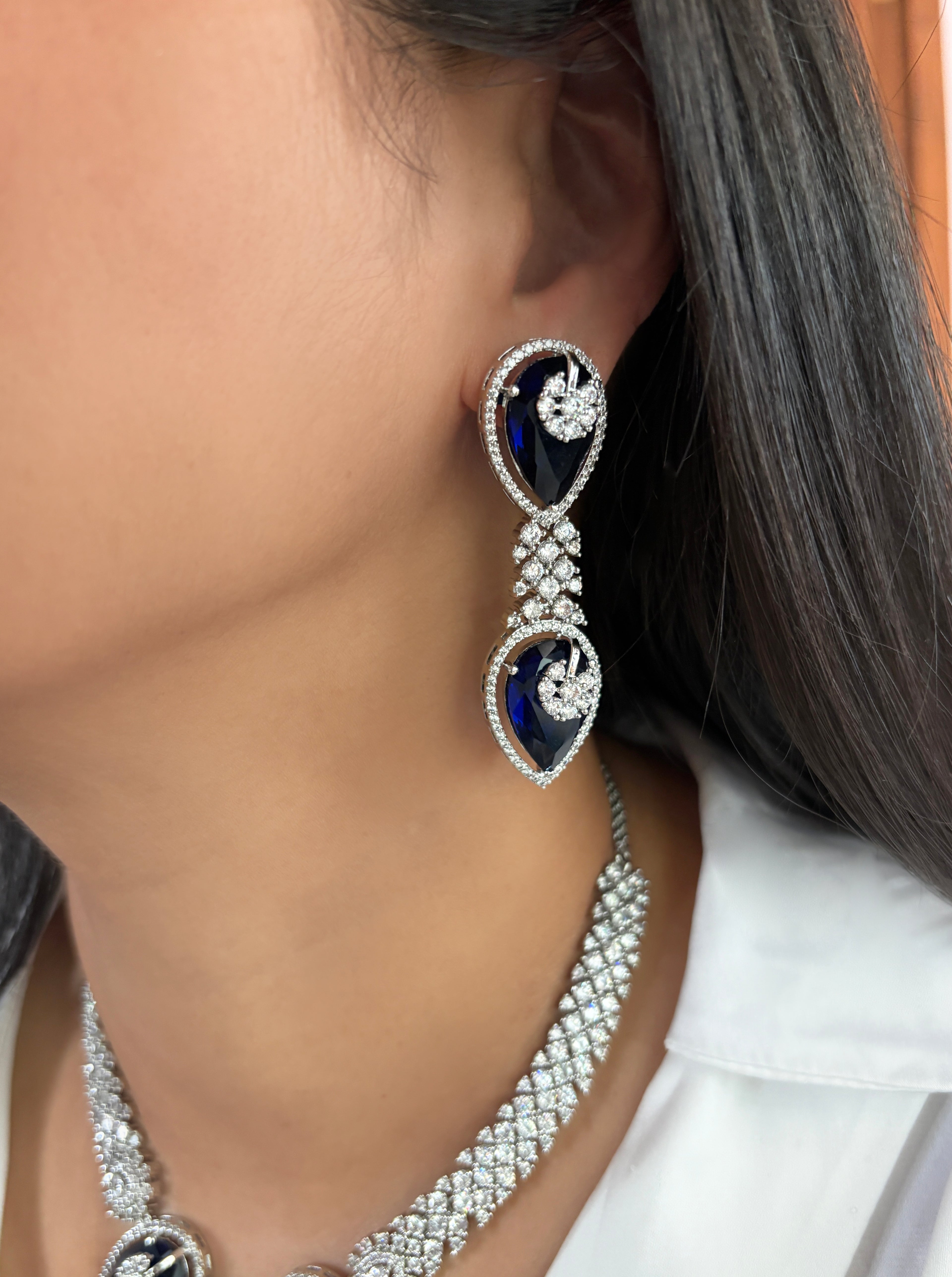 Amrit Designer Diamond & Color Stones Necklace Set