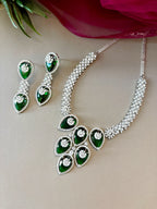 Amrit Designer Diamond & Color Stones Necklace Set