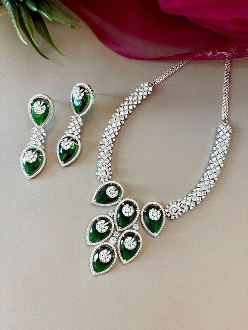 Amrit Designer Diamond & Color Stones Necklace Set