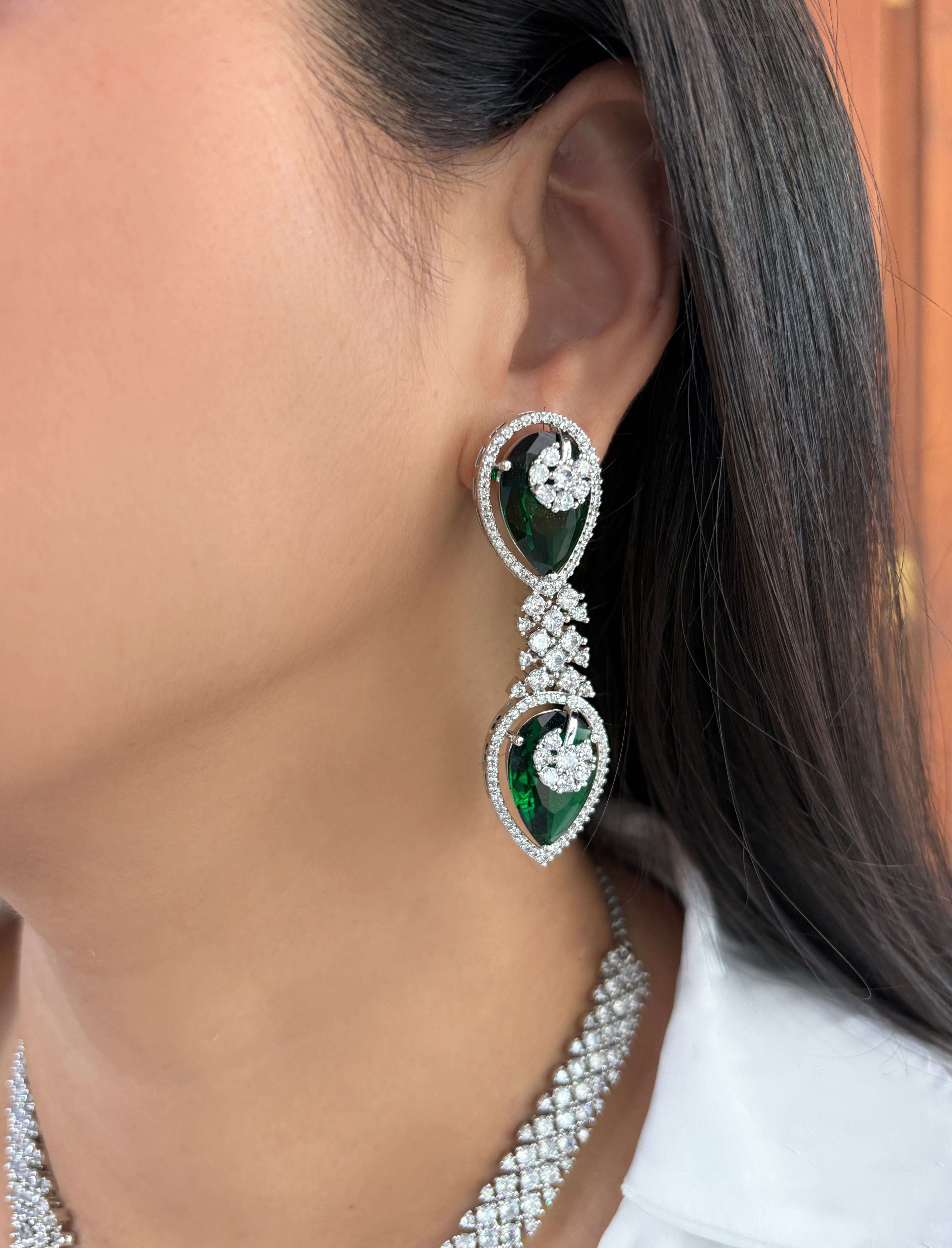 Amrit Designer Diamond & Color Stones Necklace Set