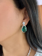 Aadra Pear Drop Lariat Necklace Set