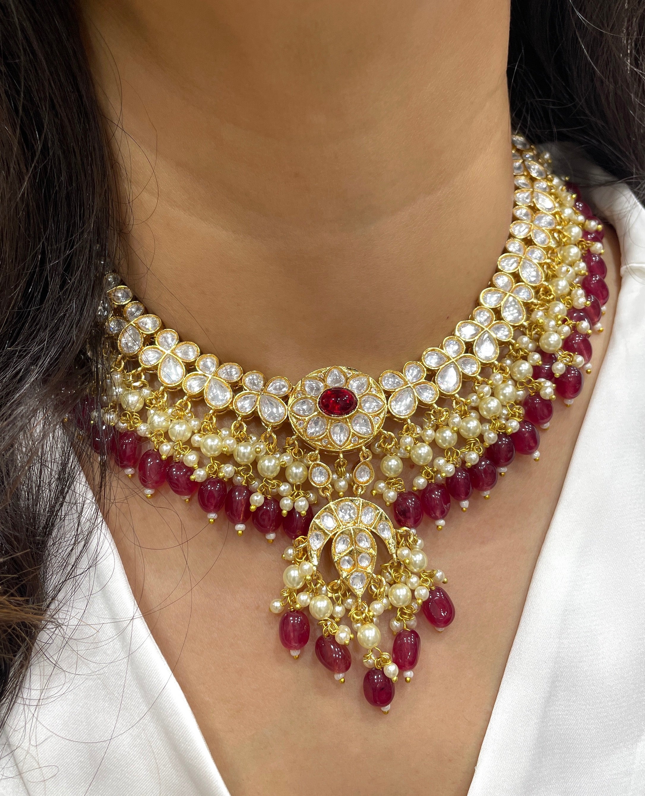 Ishani Polki Statement Necklace Set
