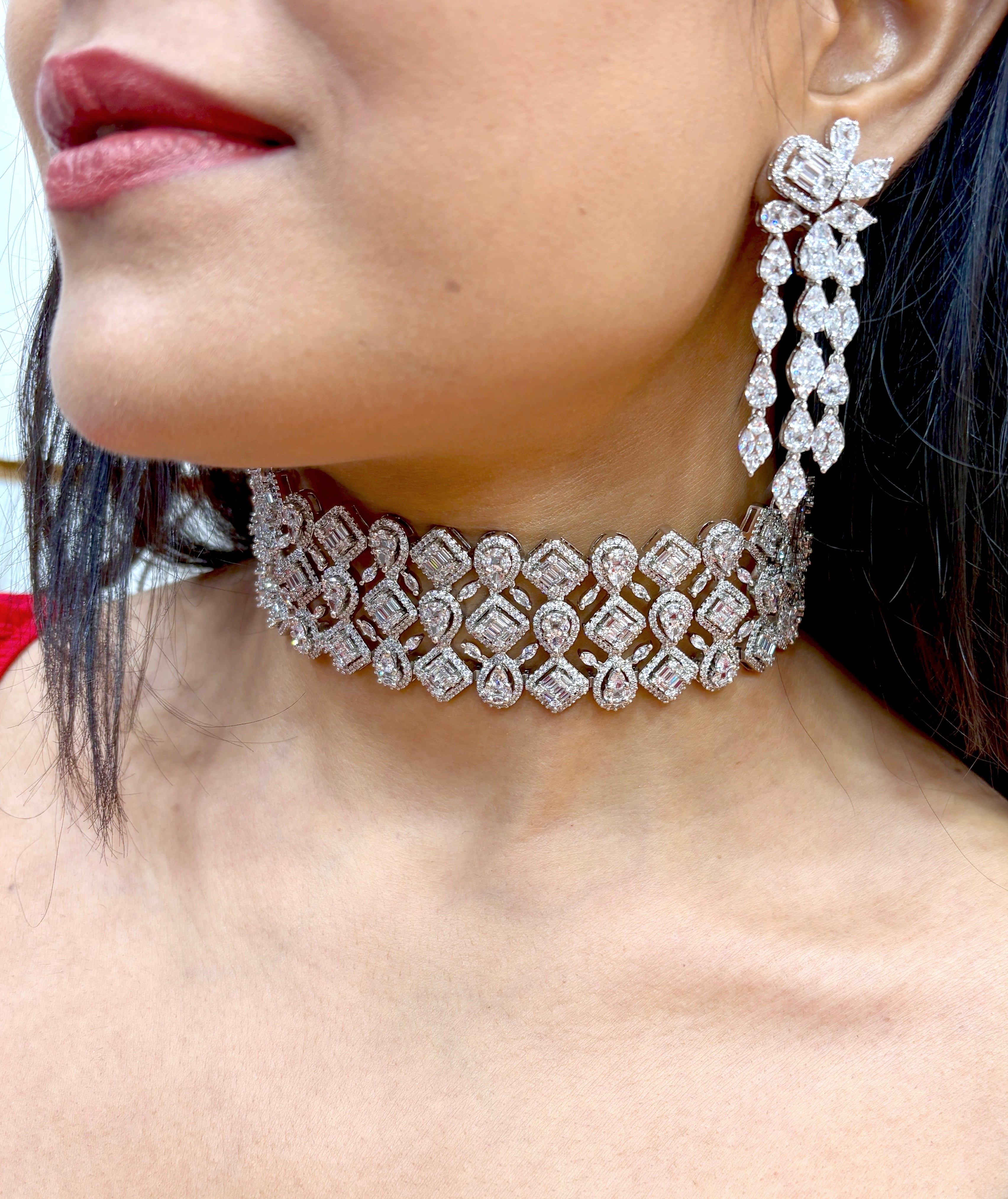 Giaana Diamond Statement Choker Set