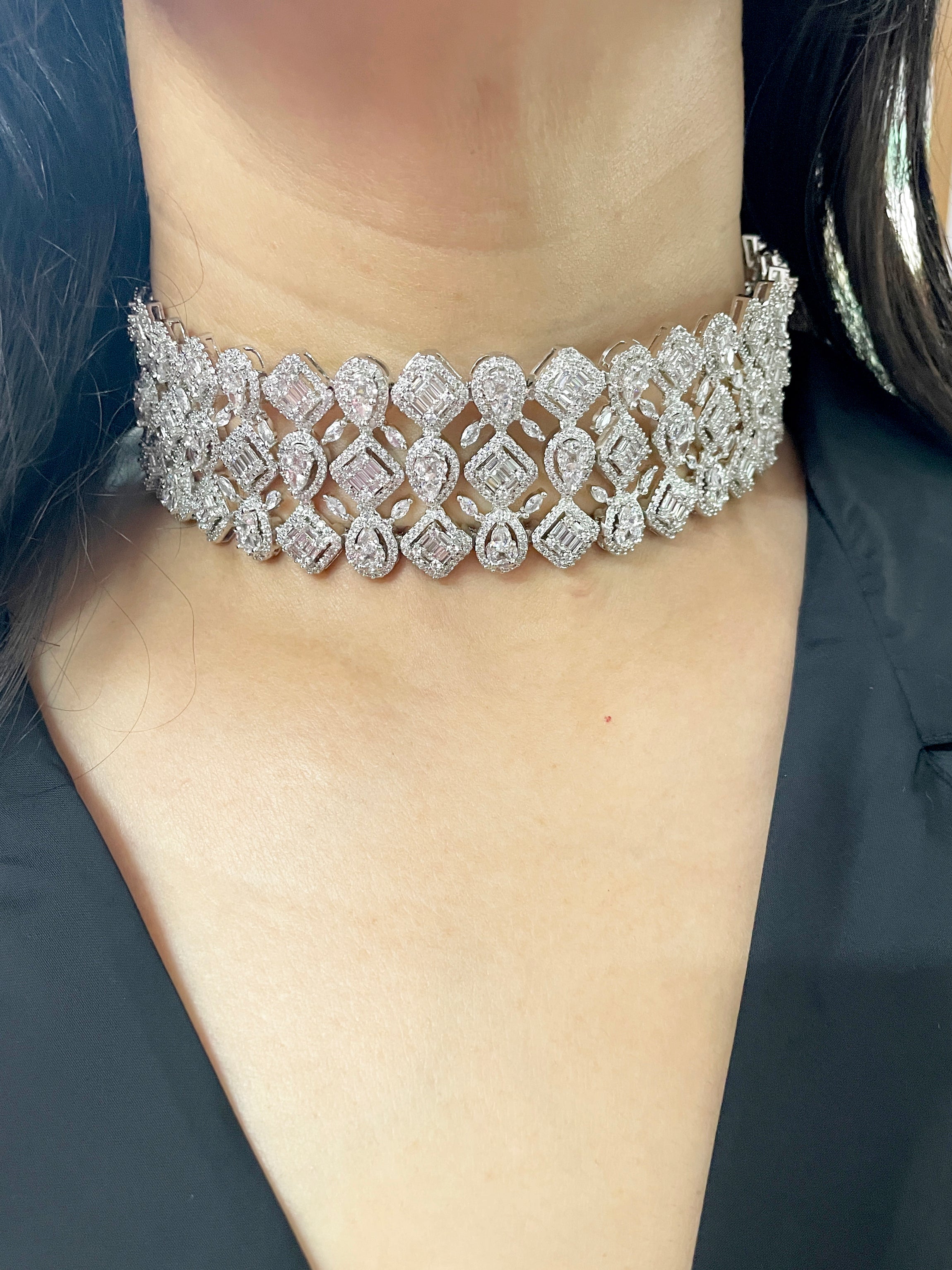 Giaana Diamond Statement Choker Set