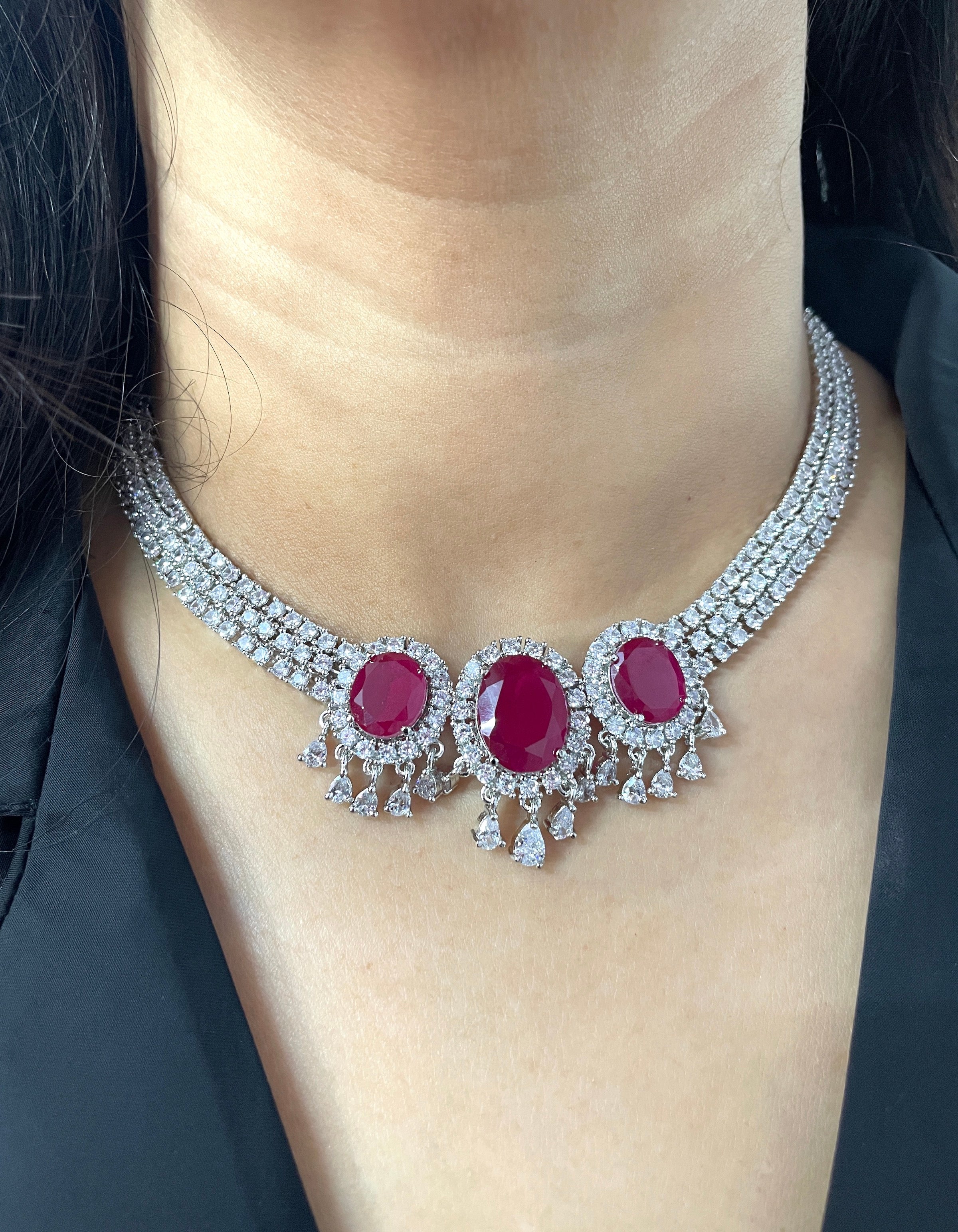 Eliana Elegant Diamond Necklace Set