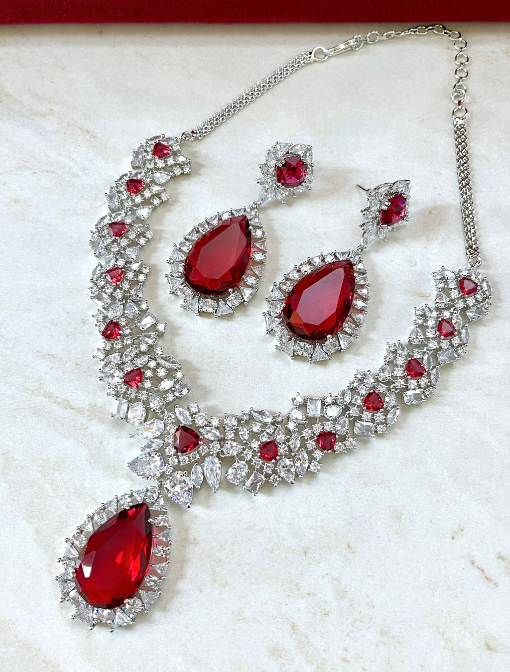 Celine Diamond & Gemstone Necklace Set