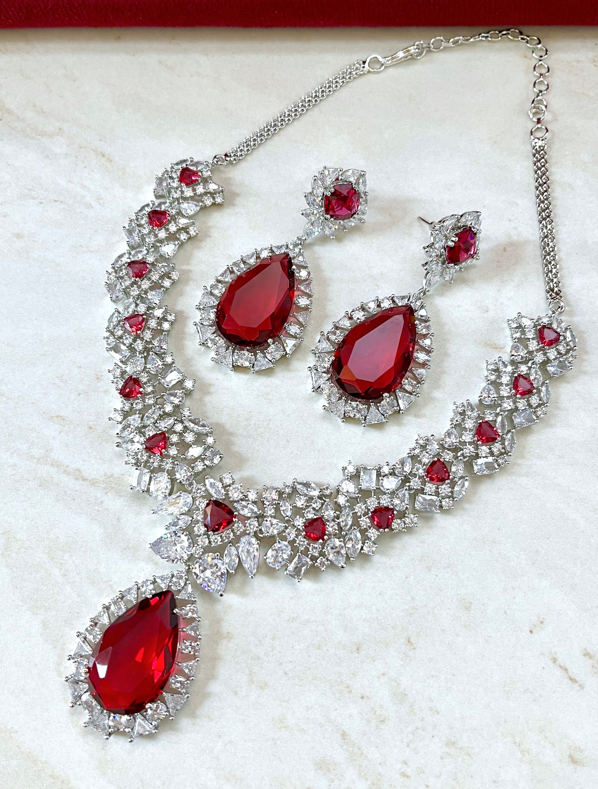 Celine Diamond & Gemstone Necklace Set
