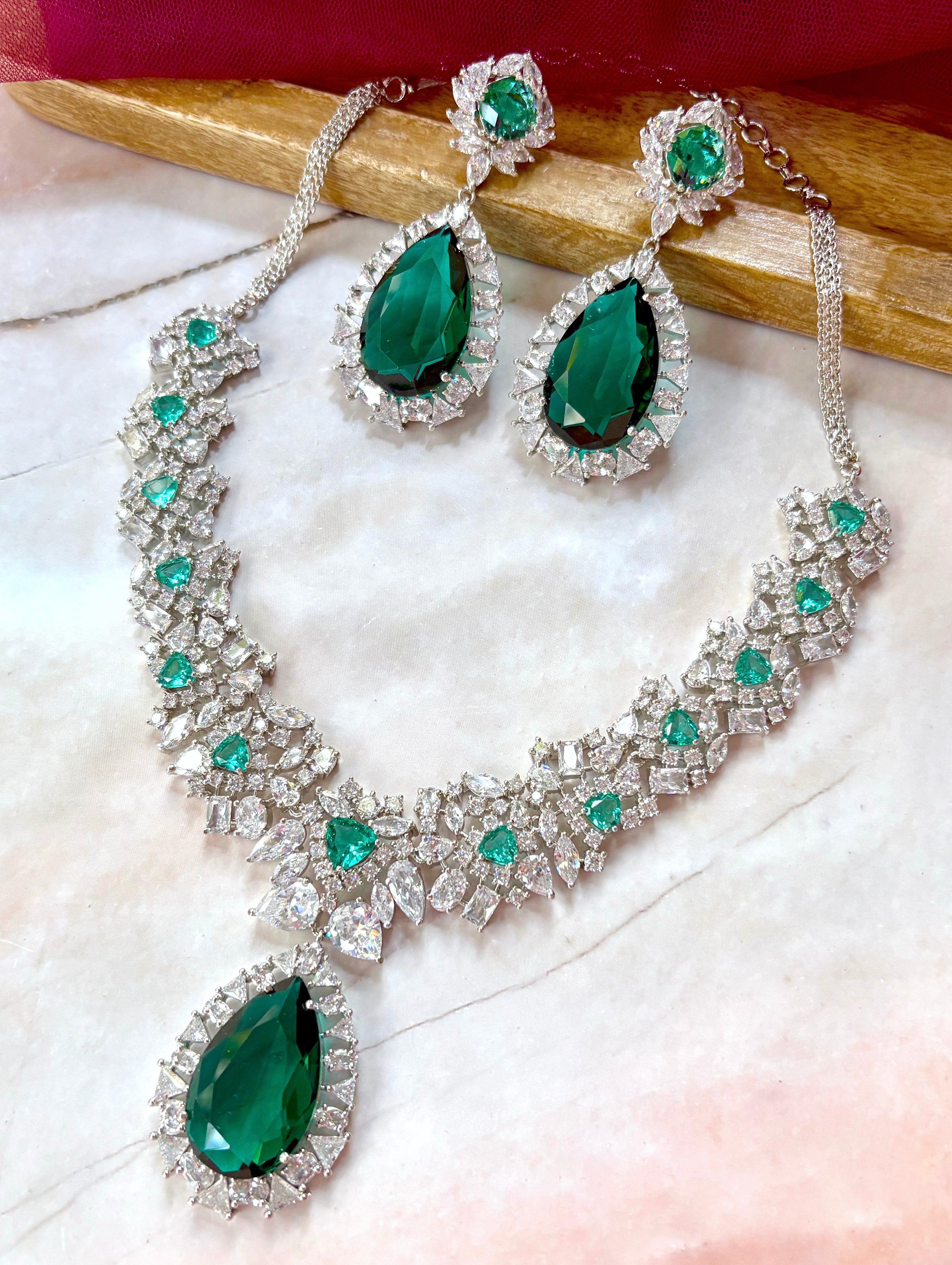 Celine Diamond & Gemstone Necklace Set