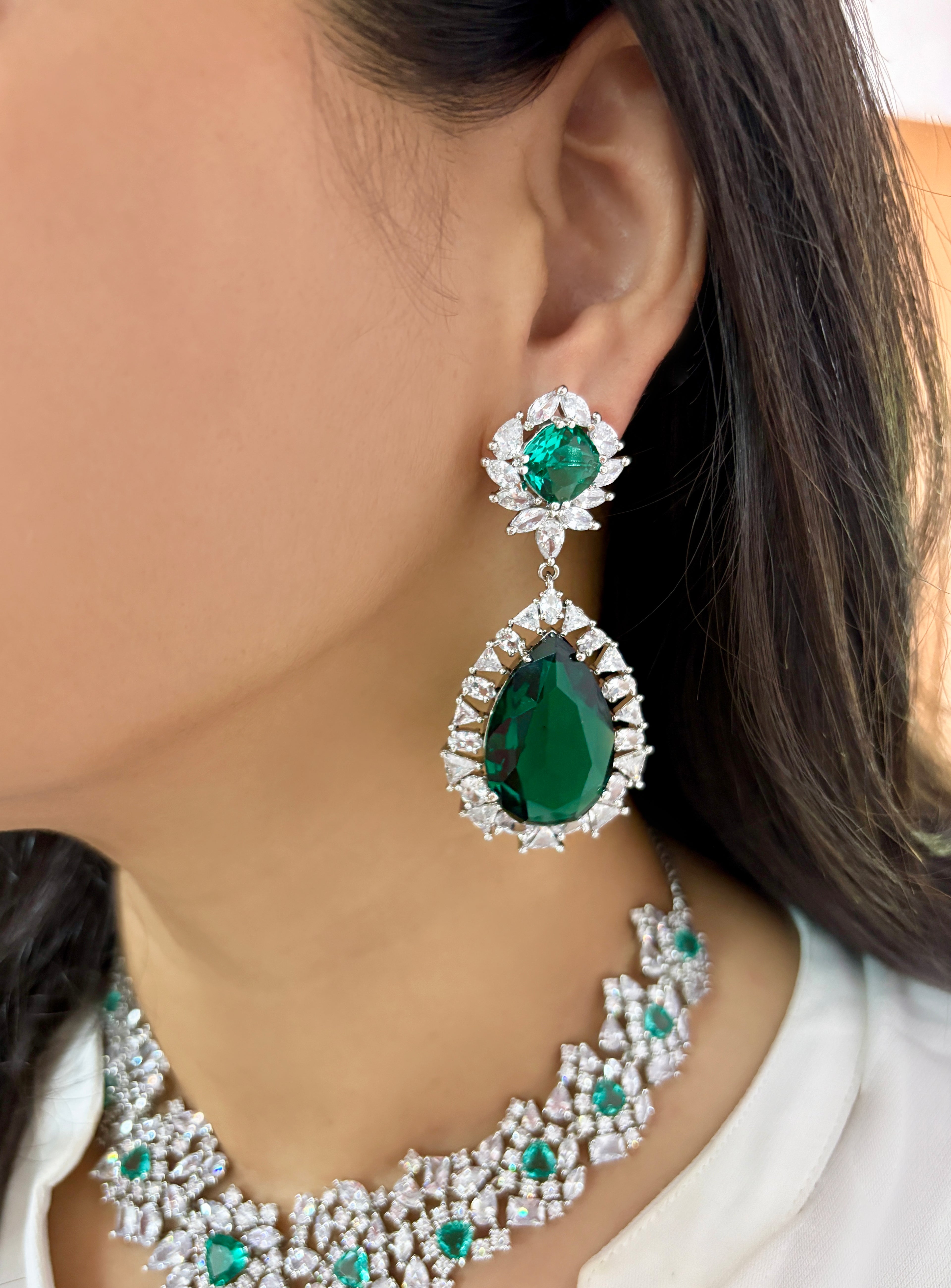 Celine Diamond & Gemstone Necklace Set
