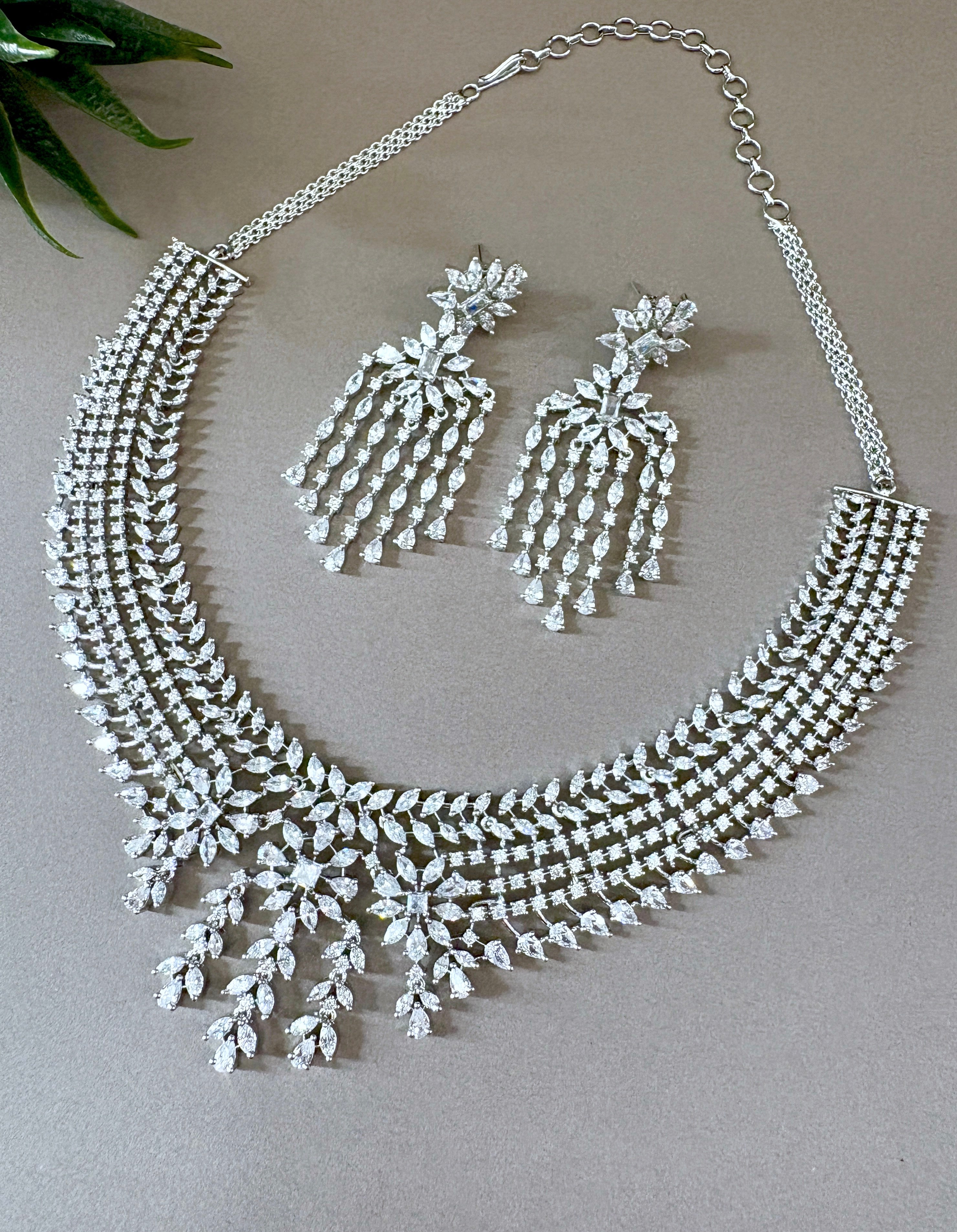 Aleena Designer Diamond Necklace Set