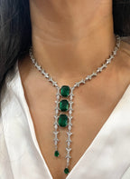 Isla Diamond Long Necklace Set