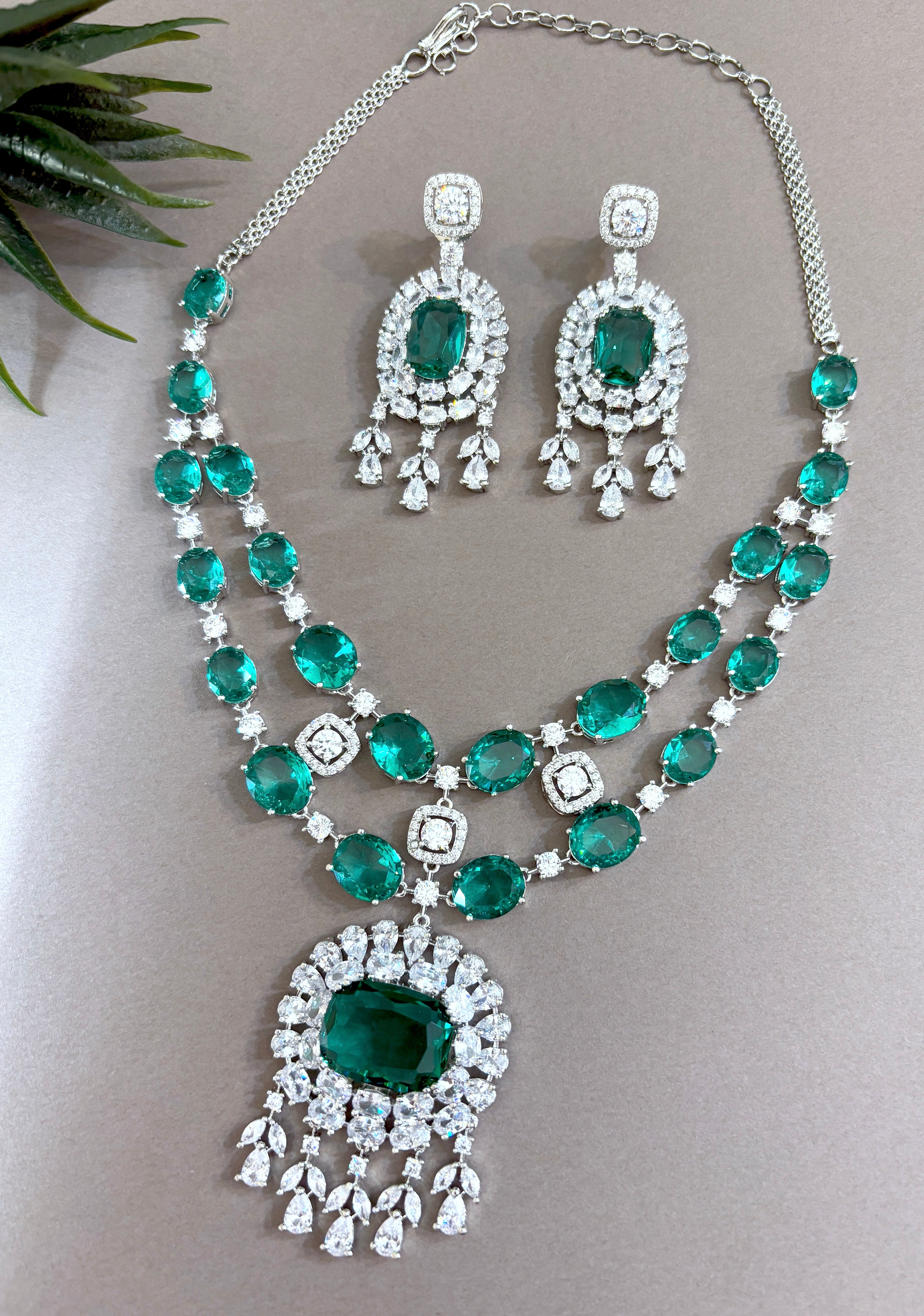Dorothy Designer Diamond & Color Stone Necklace Set