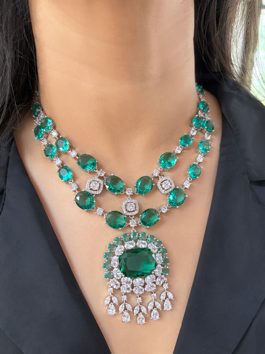 Dorothy Designer Diamond & Color Stone Necklace Set